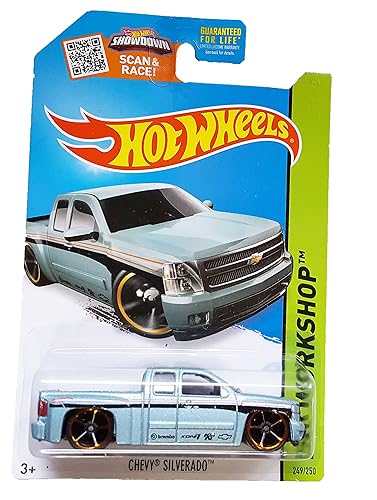 Hot Wheels 2015 HW Workshop Chevy Silverado 249/250, Light Blue