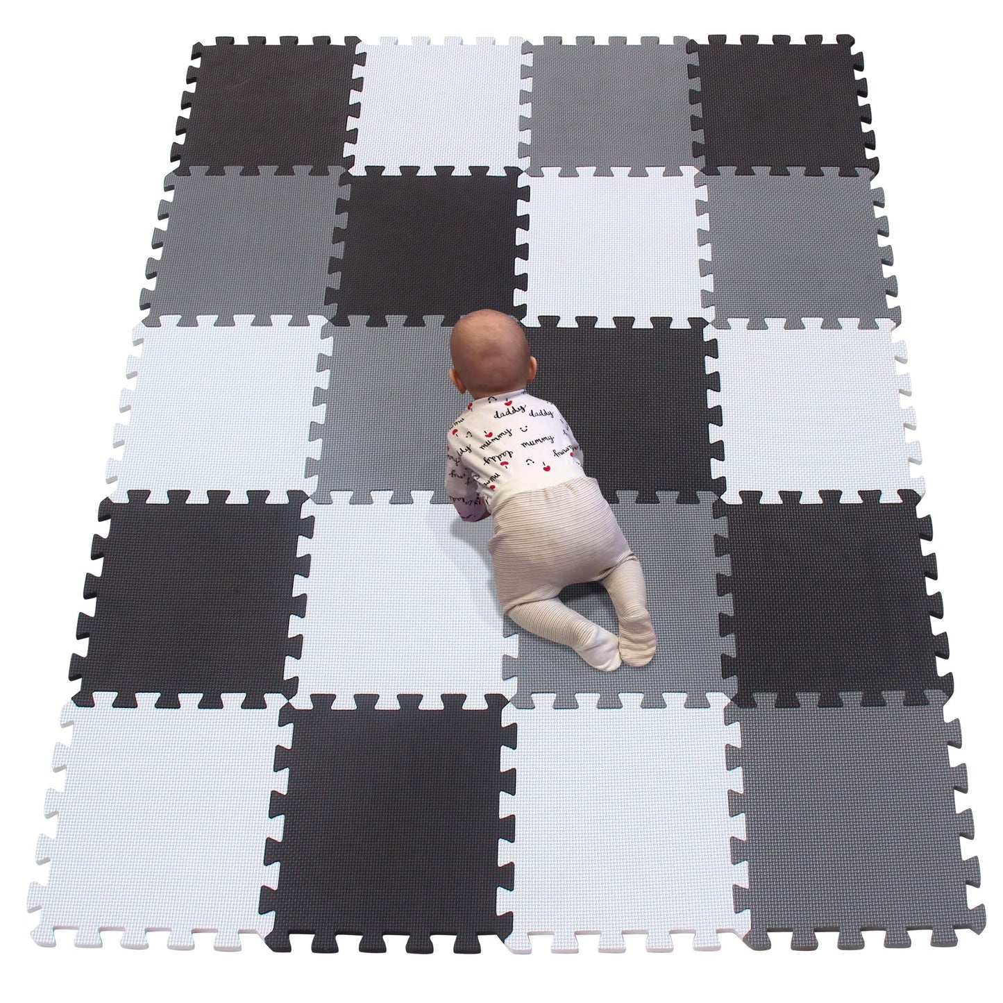 YIMINYUER 20 Tiles Baby Soft Puzzle Play Mats – 30x30x1cm EVA Foam Interlocking Floor Mats for Kids, Toddlers & Children