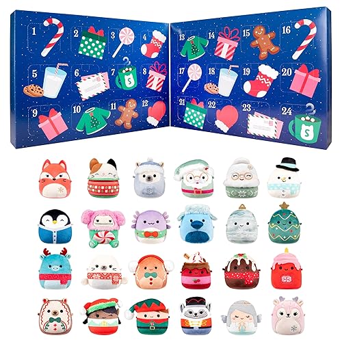 Squishmallows Original 24-Day Micromallows Holiday Plush Advent Calendar