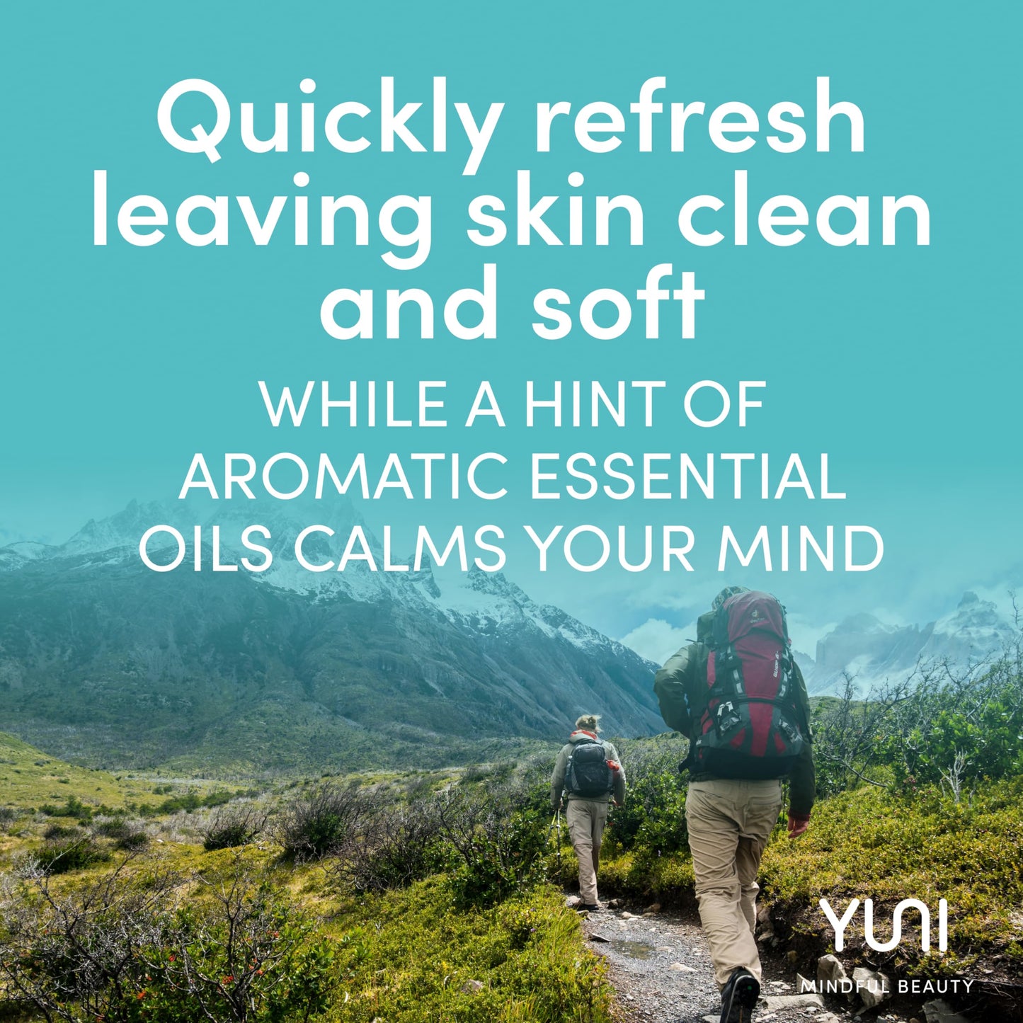 YUNI Beauty Waterless Body Wash (4 oz) - Rinse-Free Foaming Bath and Clean Body Wash Solution Instantly Remove Sweat, Dirt, Odor, Travel, Camping