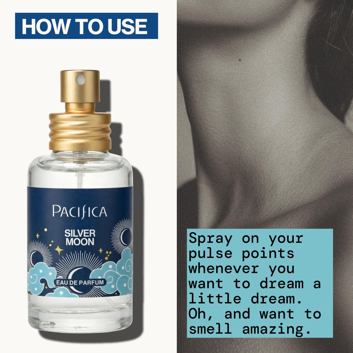 Pacifica Silver Moon Perfume 1oz - Long-Lasting Warm Vanilla & Almond Clean Fragrance for Women Vegan, Cruelty-Free, Essential Oils, Non Toxic