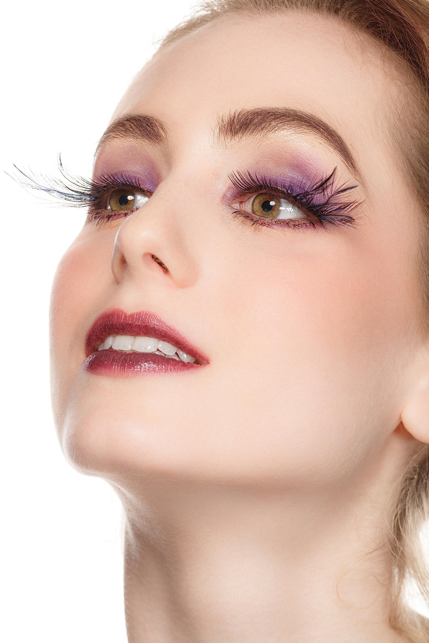 Dorisue Rainbow lashes Black Blue Purple Feather eyelashes Costume halloween eyelashes show False Eyelash Feather lashes Feather extensions for Women…