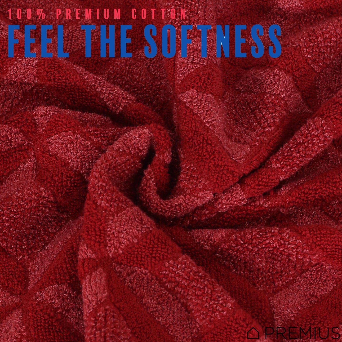 PREMIUS 2 Pack Geo Hand Towel, Bath Towel, and Bath Sheet, 100% Cotton Yarn Dyed, Lux Drying Experience, Great for Hands and Body, Perfect for Spa…