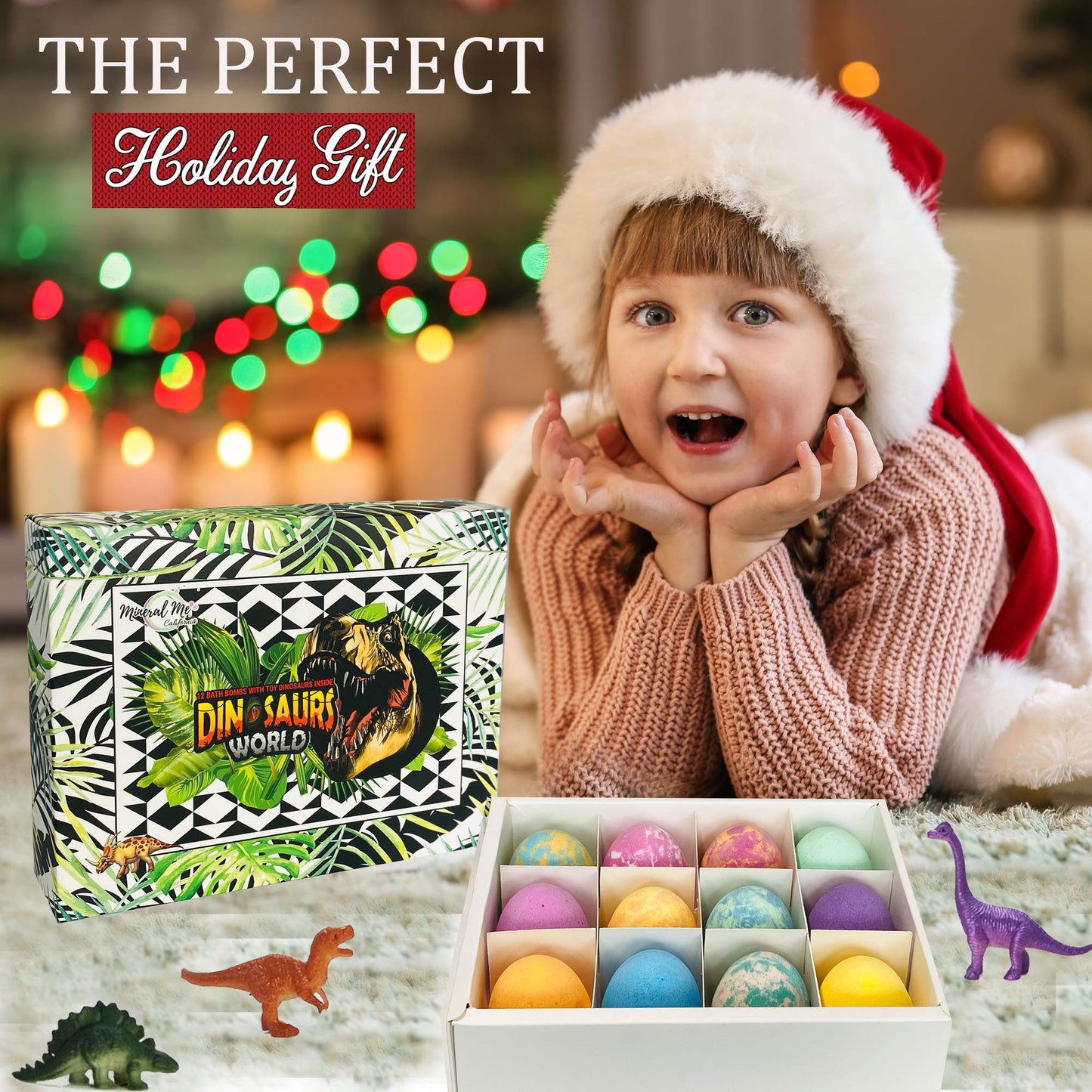 Bath Bombs for Kids with Surprise Inside - 12 Dinosaur Bath Bombs with Toys, Organic Colorful Bubble Bath Fizzies, Dino Egg Bath Bomb w/Rich Bubbles…