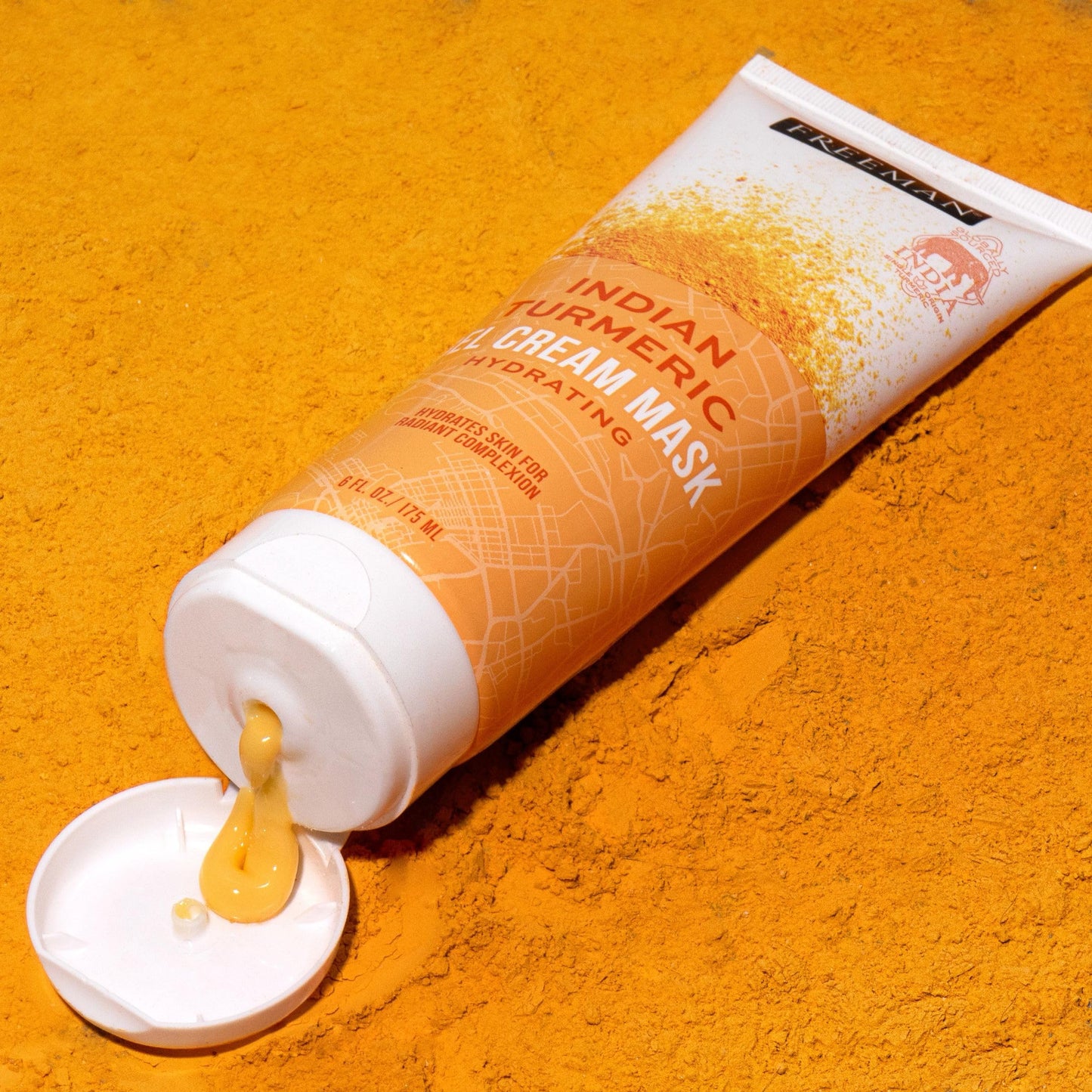 Freeman Exotic Blends Hydrating Indian Turmeric Gel Cream Facial Mask, 6 fl.oz./175 mL Tube