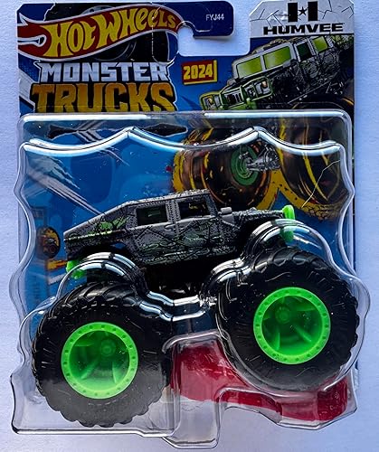Hot Wheels Monster Trucks New for 2024 1:64 Scale (Crash Legends 5/6 Humvee)