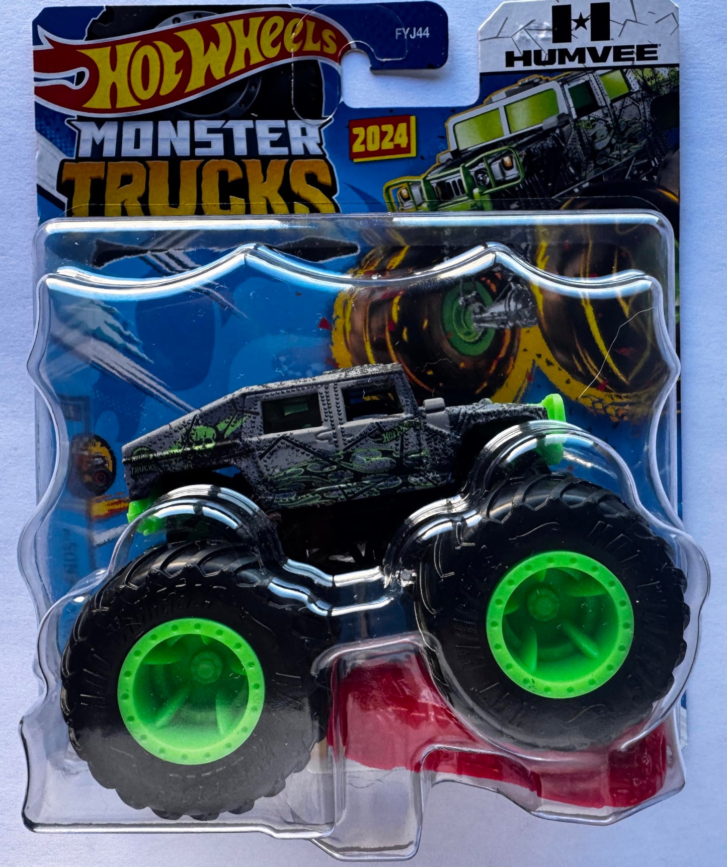 Hot Wheels Monster Trucks New for 2024 1:64 Scale (Crash Legends 5/6 Humvee)