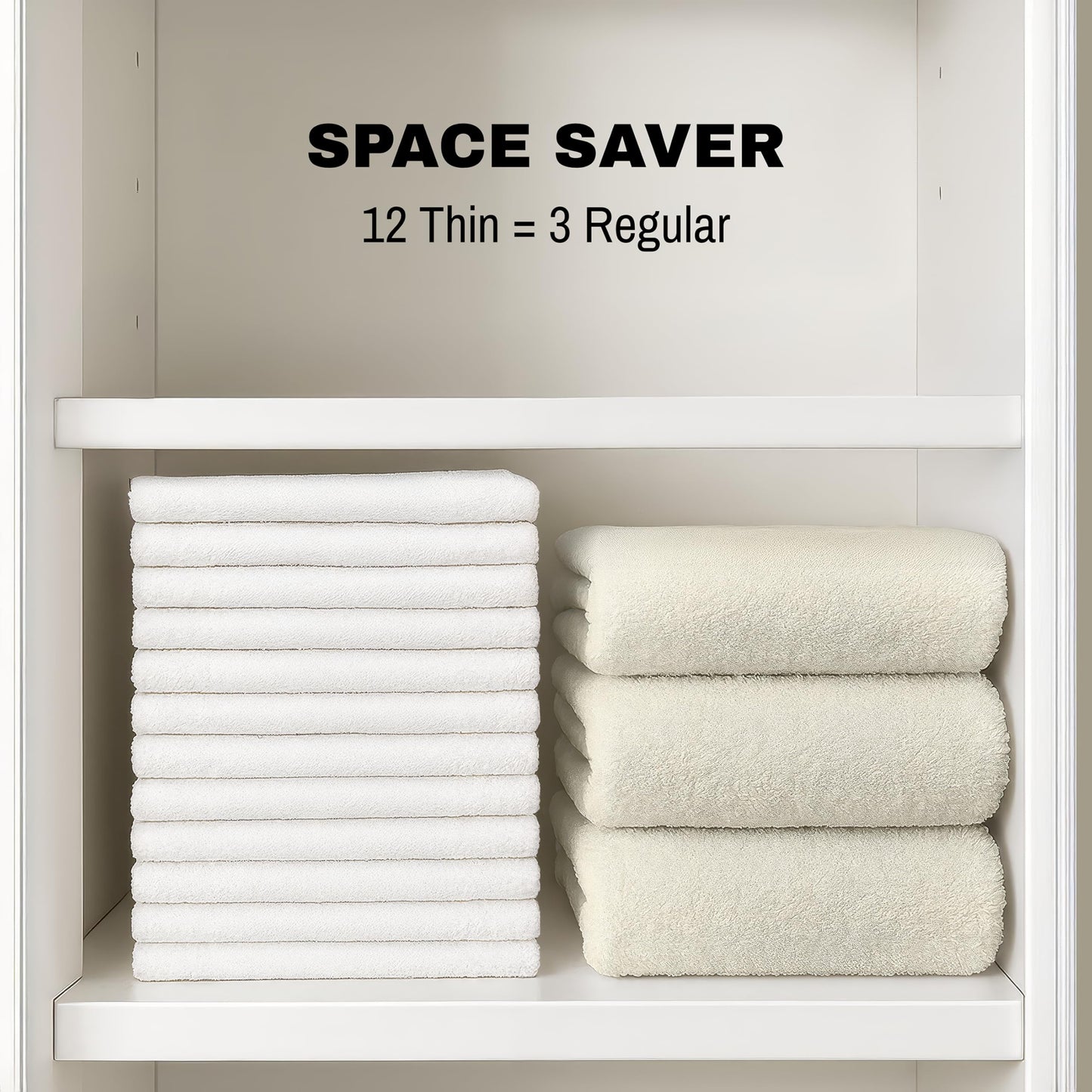 JMR Bulk-Friendly Essentials - Practical Cotton Towels - Economical 22" by 44" Multi-Purpose Towel - Absorbent, Quick-Drying, Soft, Lightweight…