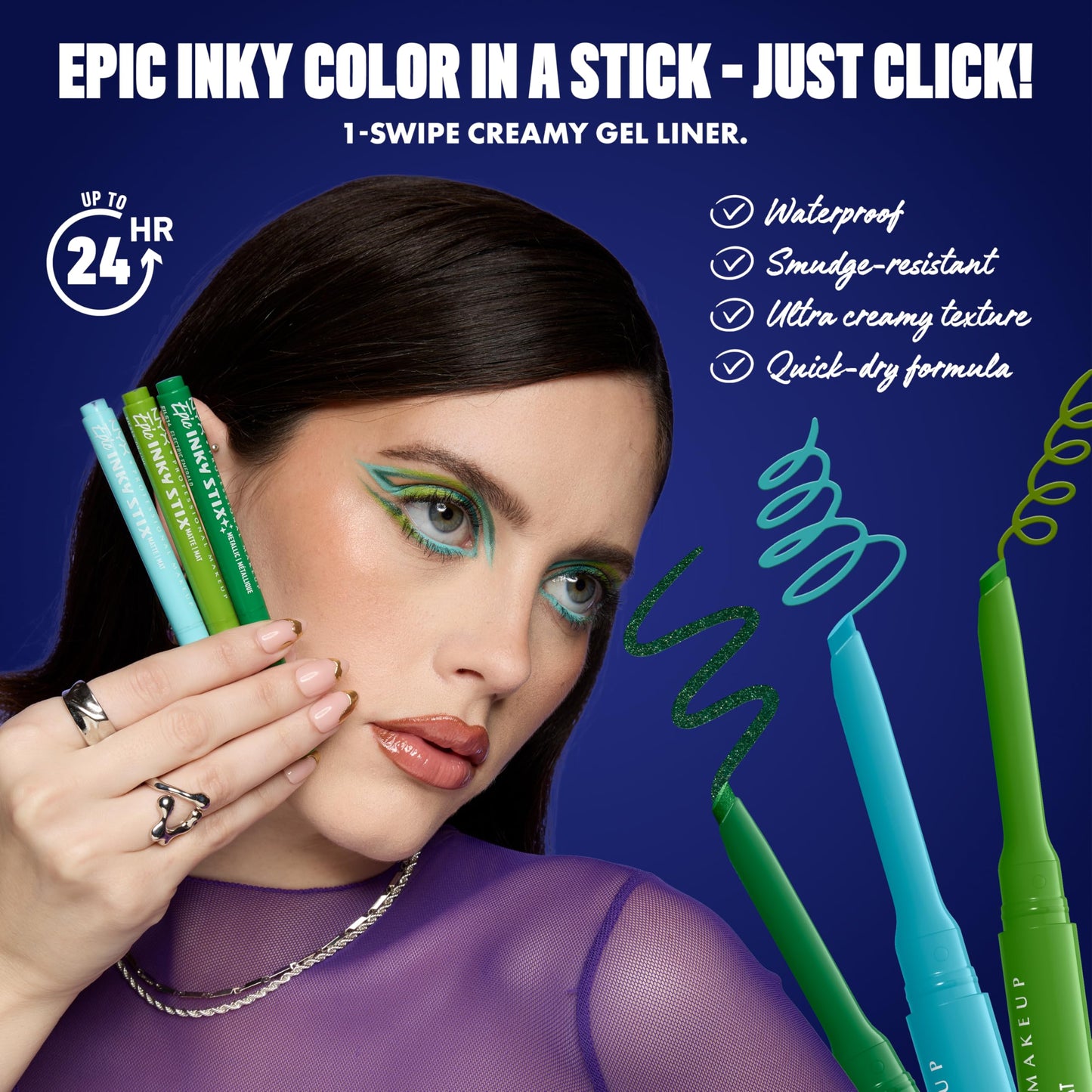 NYX PROFESSIONAL MAKEUP Epic Inky Stix Eyeliner, Mechanical Cream Gel Eyeliner, Waterproof Formula With Up To 24HR Wear - 03 Kinetic Copper (Metallic Beauty and Personal Care NYX PROFESSIONAL MAKEUP