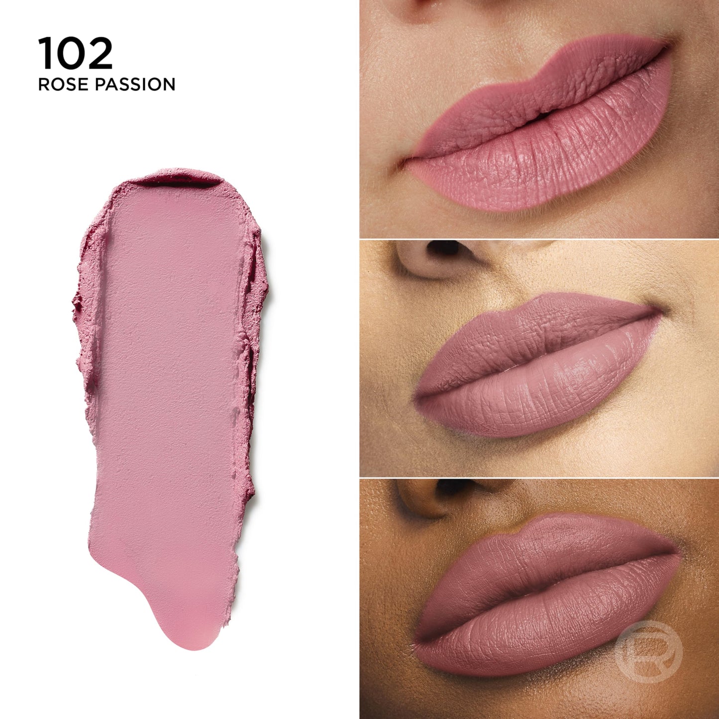 L'Oreal Paris Colour Riche Blurred Matte Lipstick for Moisturized Lips, Lip Makeup with Argan Oil and Vitamin E, Rose Passion