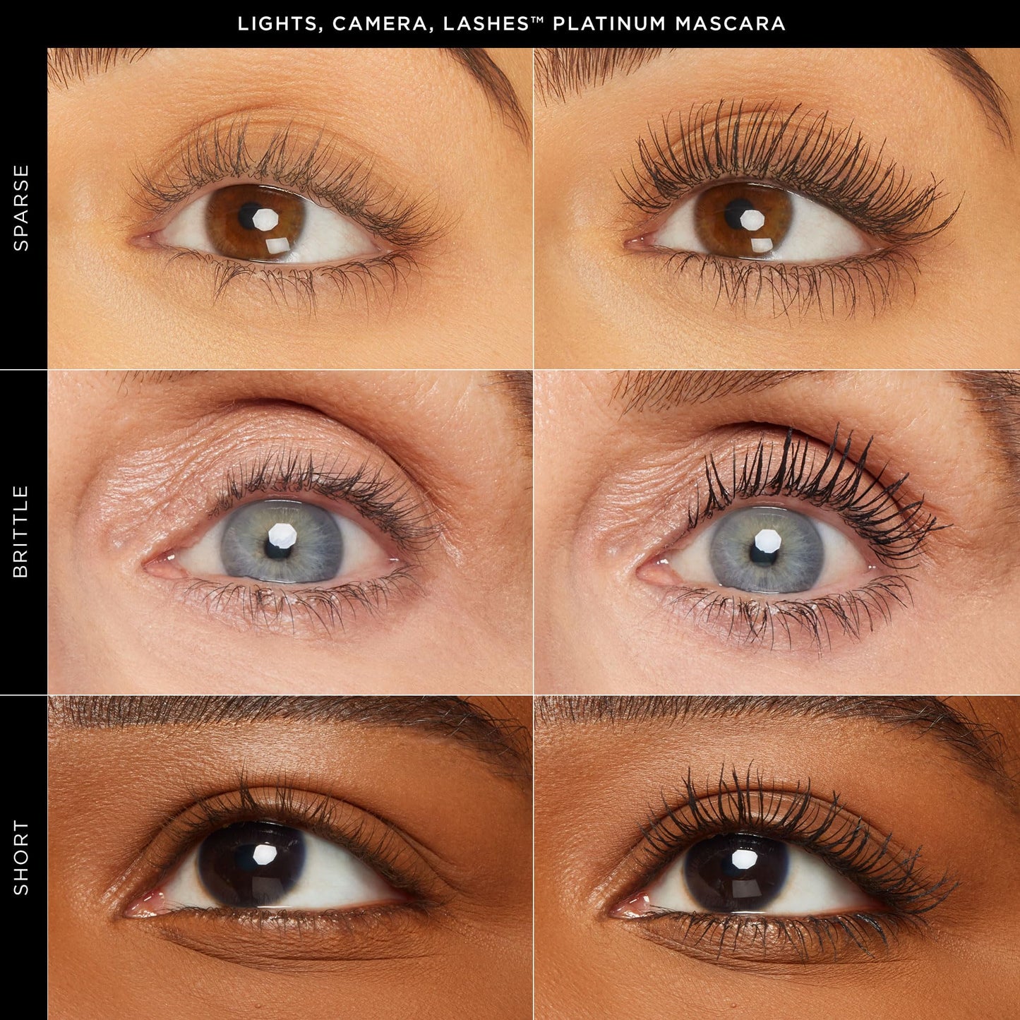tarte lights, camera, lashes platinum volumizing mascara - Black Tinted Peptide Lash Serum mascara for Volume & Length, Smudge-Proof, Flake-Free
