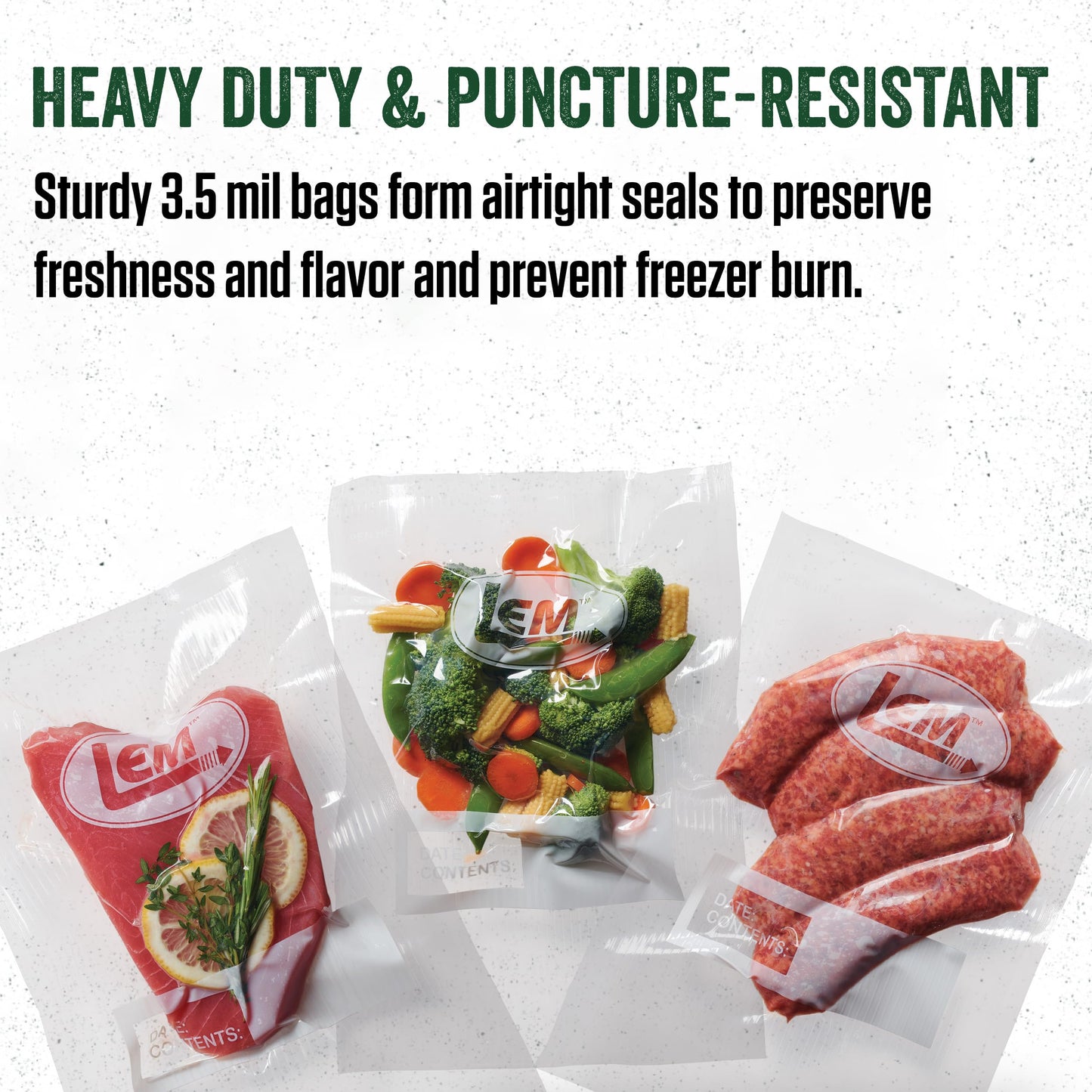 LEM Products MaxVac Quart Vacuum Sealer Bags, 8 x 12 Inches, Compatible with Major Vacuum Sealer Brands, 100 Count