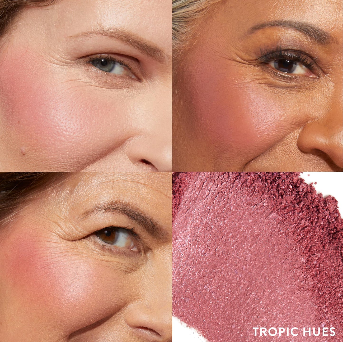 LAURA GELLER NEW YORK Baked Blush-n-Brighten Marbleized Blush + Angled Brush (01 Tropic Hues, 47mm)