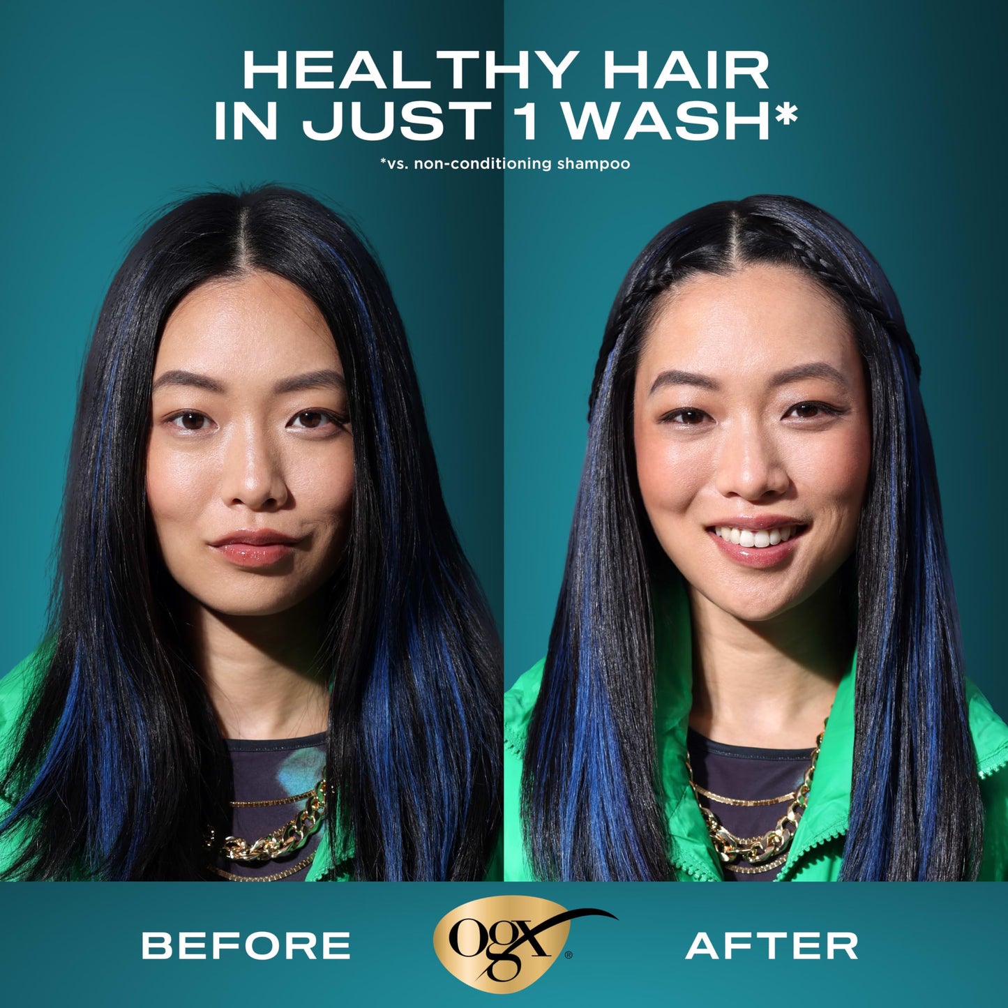 OGX Renewing + Argan Oil of Morocco Shampoo, Damage Repairing Shampoo & Argan Oil to Cleanse & Help Strengthen & Repair Damaged Hair, Travel Size