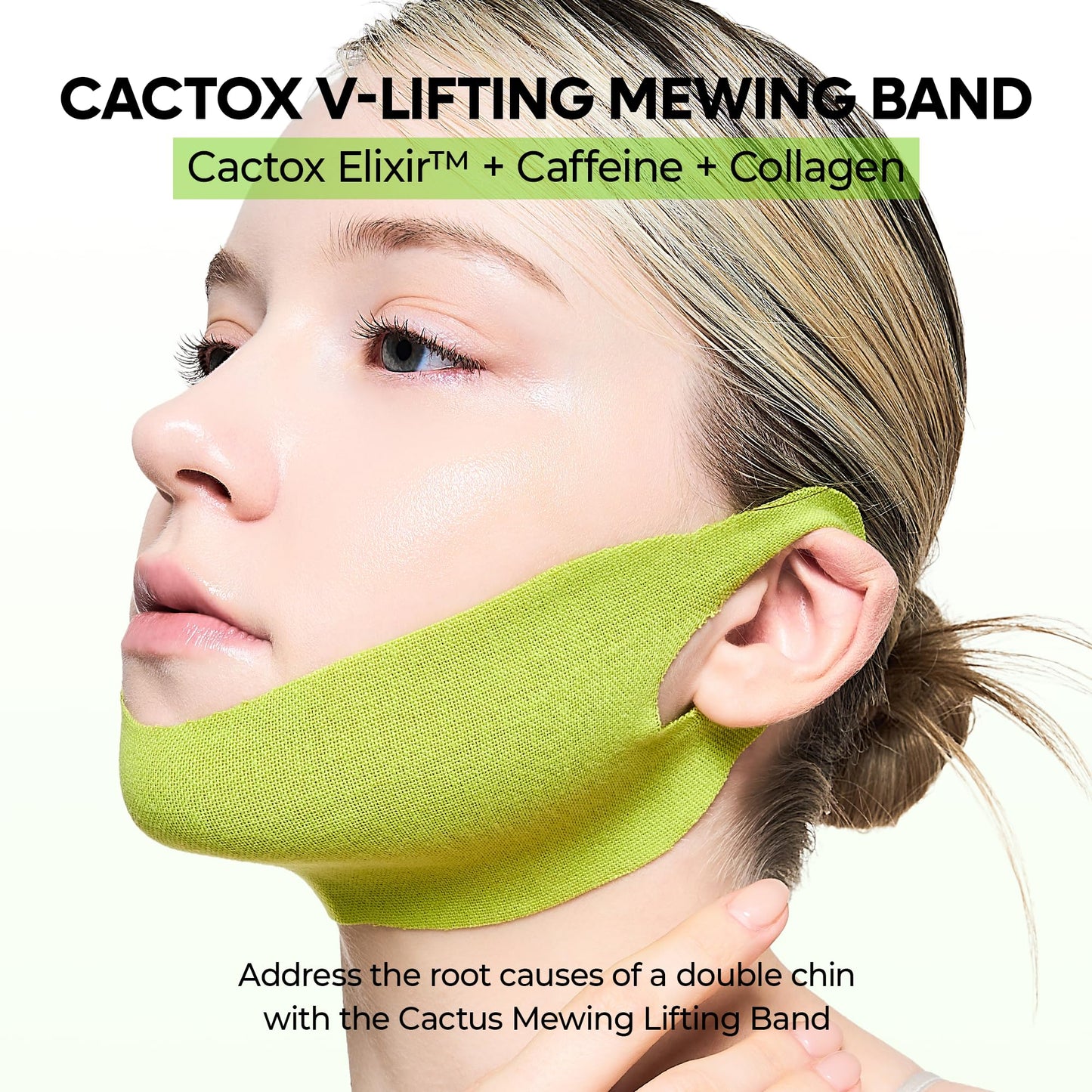 Dr.Melaxin CACTOX V-Lifting Mewing Band - Cactox + Caffeine + Collagen Double Chin Lifting Band for Sagging Jawline & Facial Puffiness | 115.49% Jaw Beauty and Personal Care Dr.Melaxin