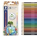STAEDTLER Colored Pencils Set (24-Pack) for School Supplies - Break-Resistant Lead, Sustainably Made, Vibrant Colors for Artists & Students