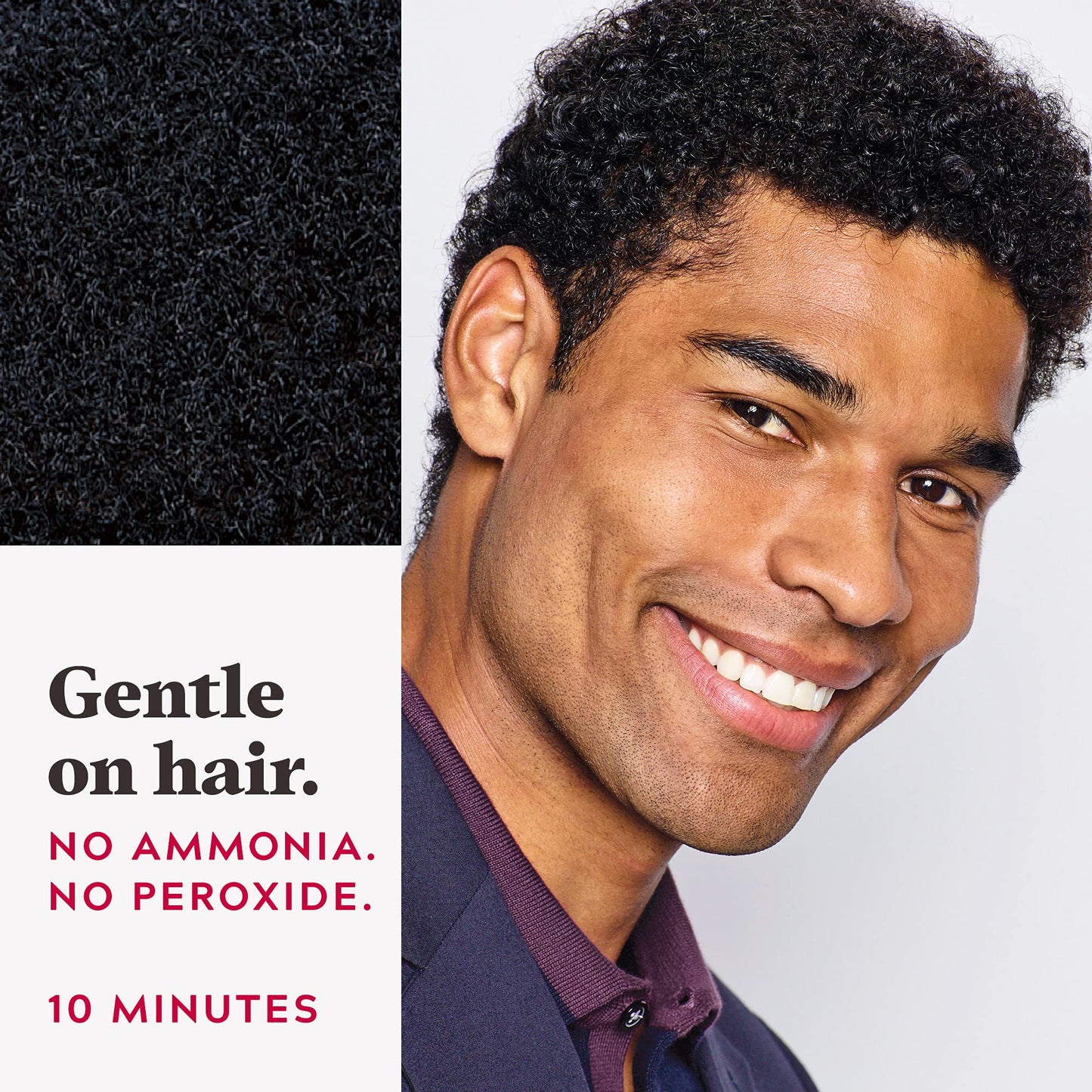 Just For Men Easy Comb-In Color Mens Hair Dye, Easy No Mix Application with Comb Applicator - Jet Black, A-60, Pack of 1
