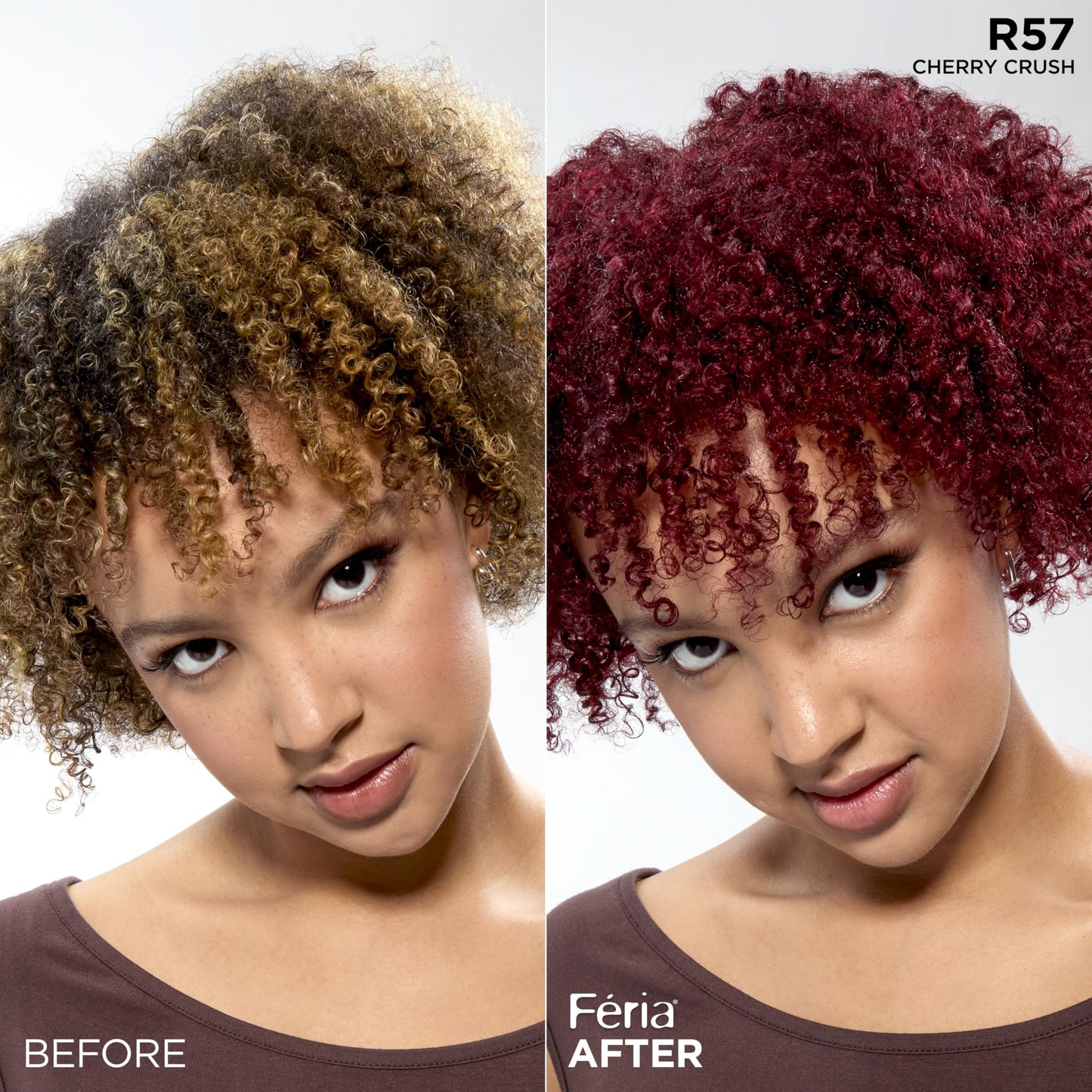 L'Oreal Paris Feria Multi-Faceted Shimmering Permanent Hair Color, R57 Intense Medium Auburn, Hair Dye Kit, Pack of 2