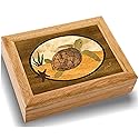 MarqArt Sea Turtle Wood Jewelry Box - Handmade USA - Unmatched Quality - Unique, No Two are the Same - Original Work of Wood Art - A Gift, Ring or…