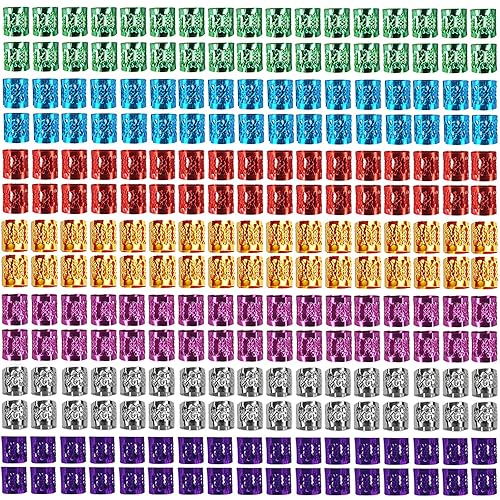 350PCS Hair Jewelry for Women Braids, DreadLock Beads Hair Decorations Aluminum Rings Clips Adjustable Metal Cuffs Braiding Hair Accessory By liliyab