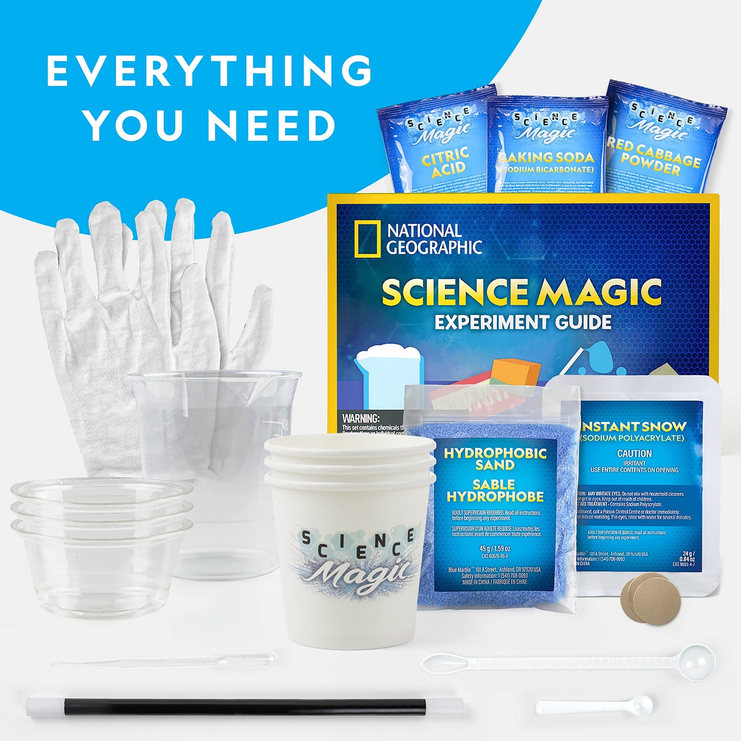 National Geographic Magic Chemistry Set – Kids Science Kit with 10 Magic Tricks, Fun STEM Experiments & Science Toys Gift for Boys & Girls 8-12