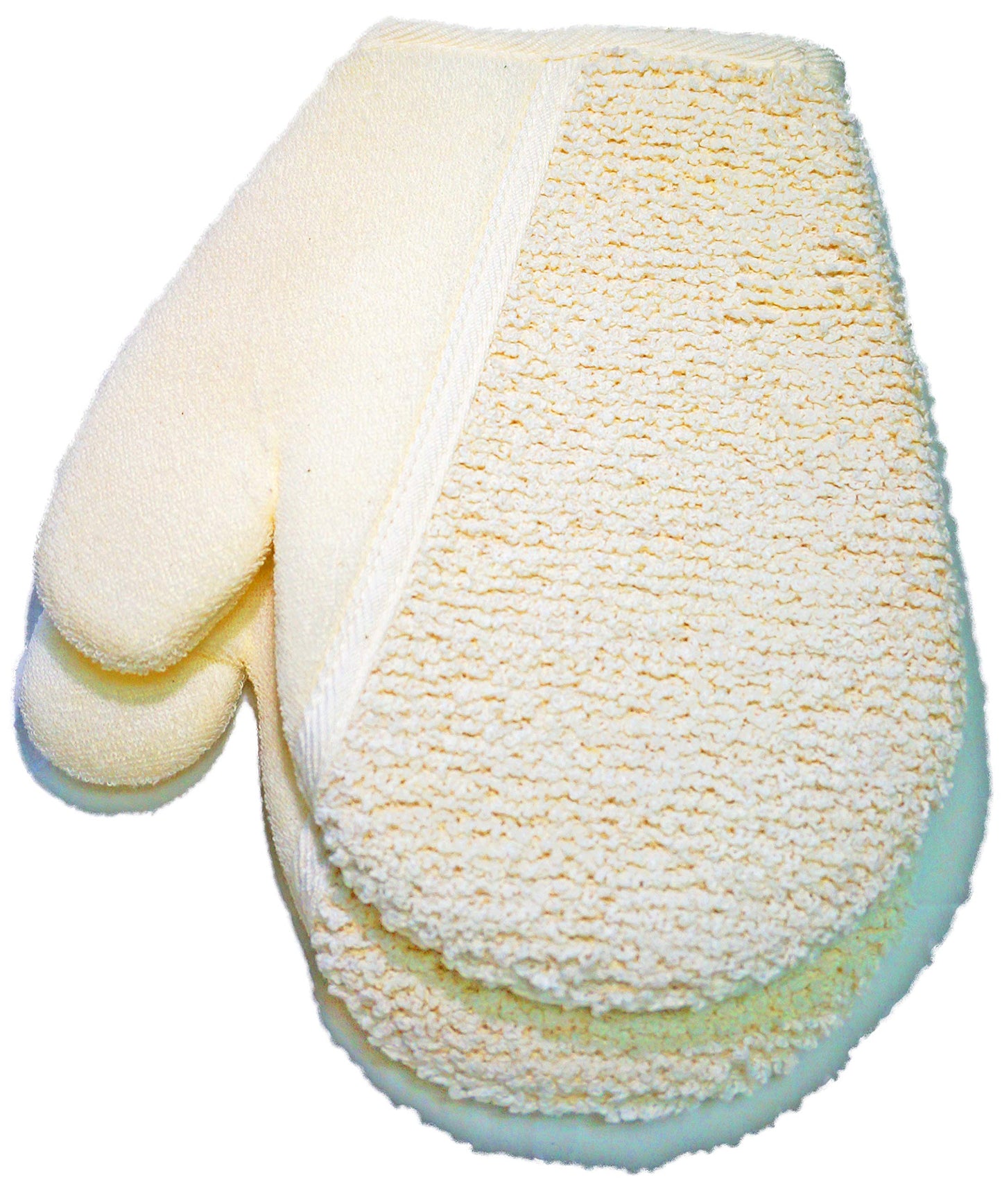 2Pack?7.8x7.7inches? Exfoliating Soft Terry Cloth Gloves Mitten Remove Dead Skin Bath Body Scrub Mitt, Deep Exfoliation Glove Skin Exfoliator Mitt