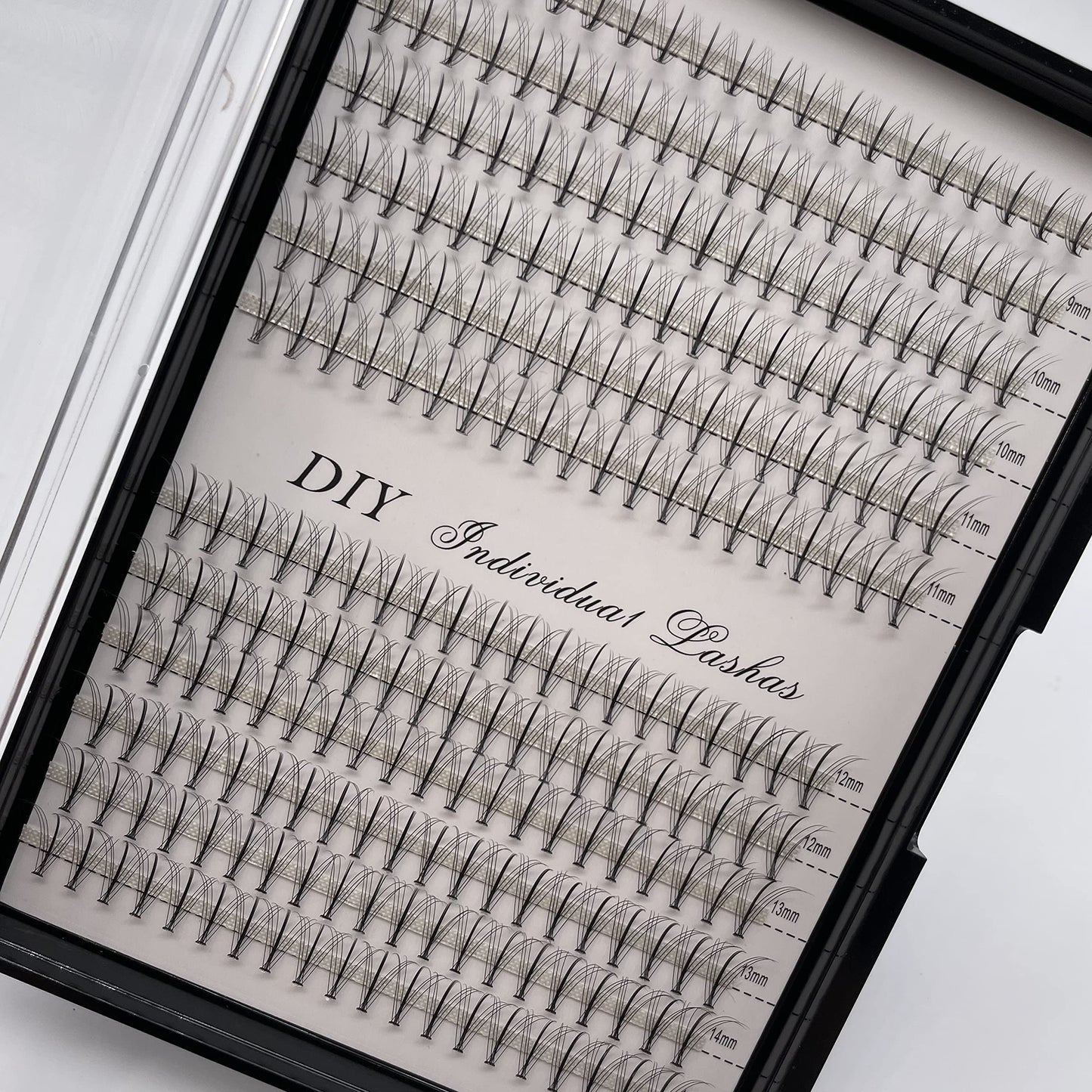 IECILI Individual Lashes Natural Lash Clusters 240pcs 8-14mm Mixed Pack /12 Roots/C Curl /0.07mm Thickness/Faux Mink Diy Lash Extensions (C Curl
