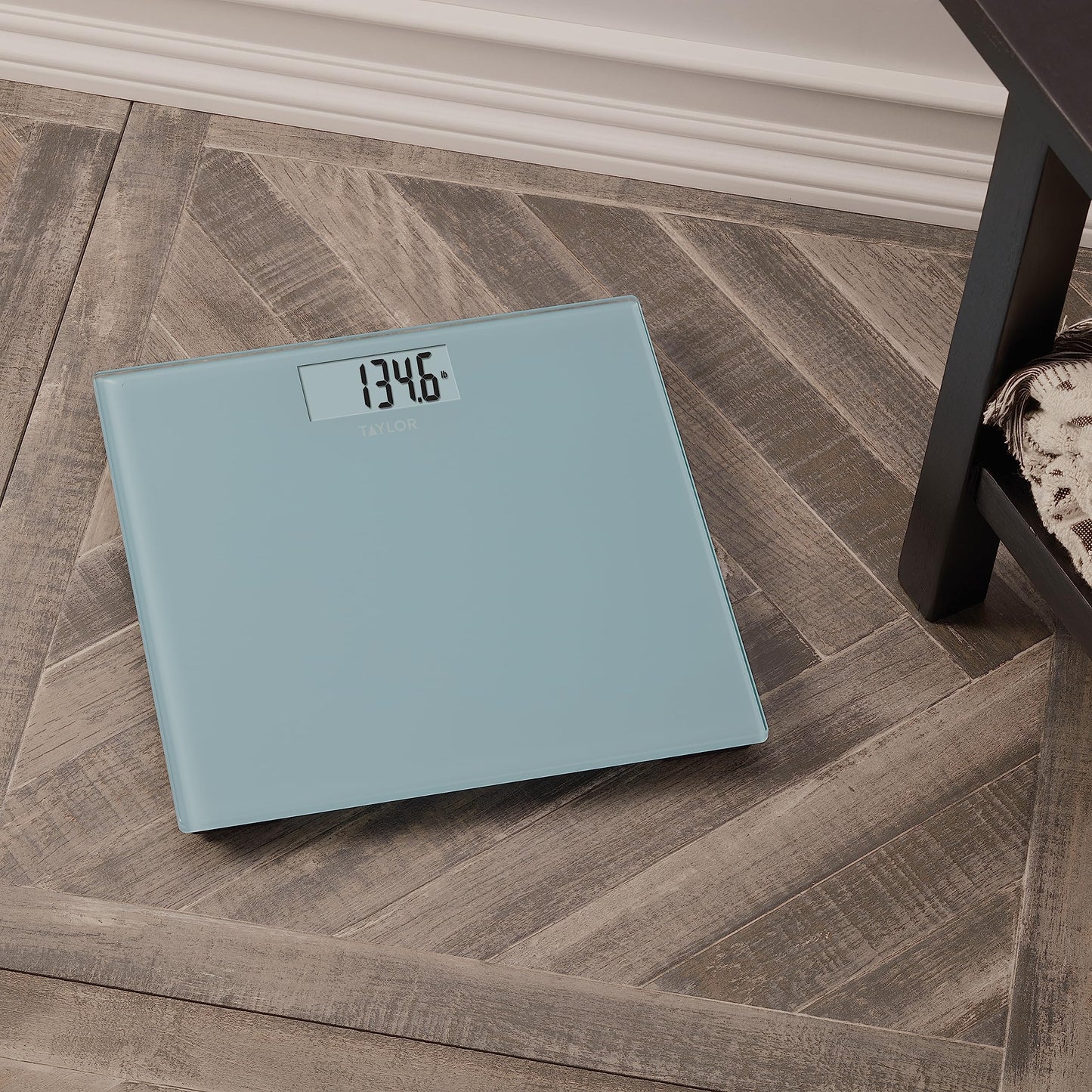 Taylor Digital Bathroom Scale, Bath Scale for Body Weight, Large Readout Display and Instant-on Auto Zero Technology, 400 lb. Capacity, Blue