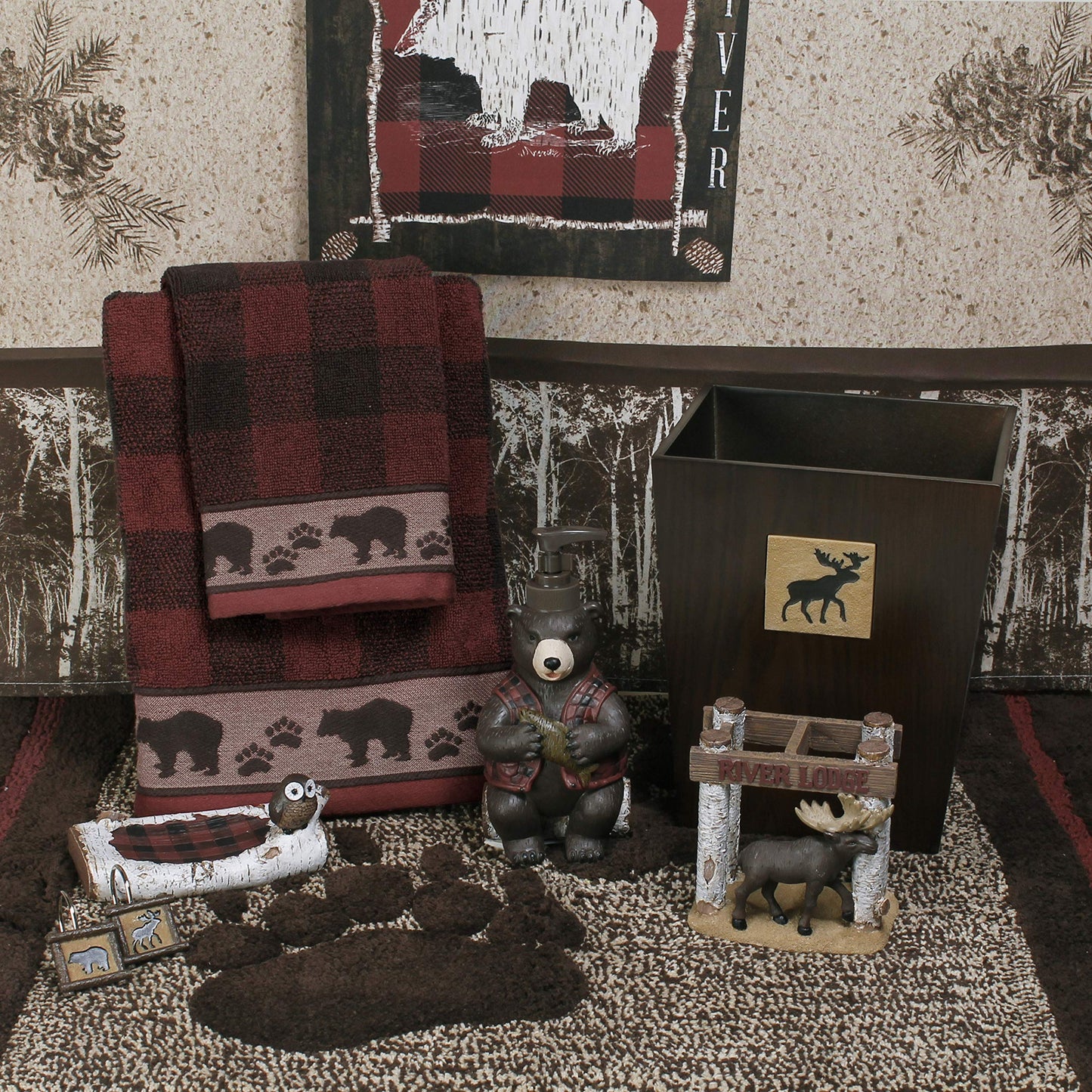 SKL Home Yellowstone Sundance Shower Curtain, Brown