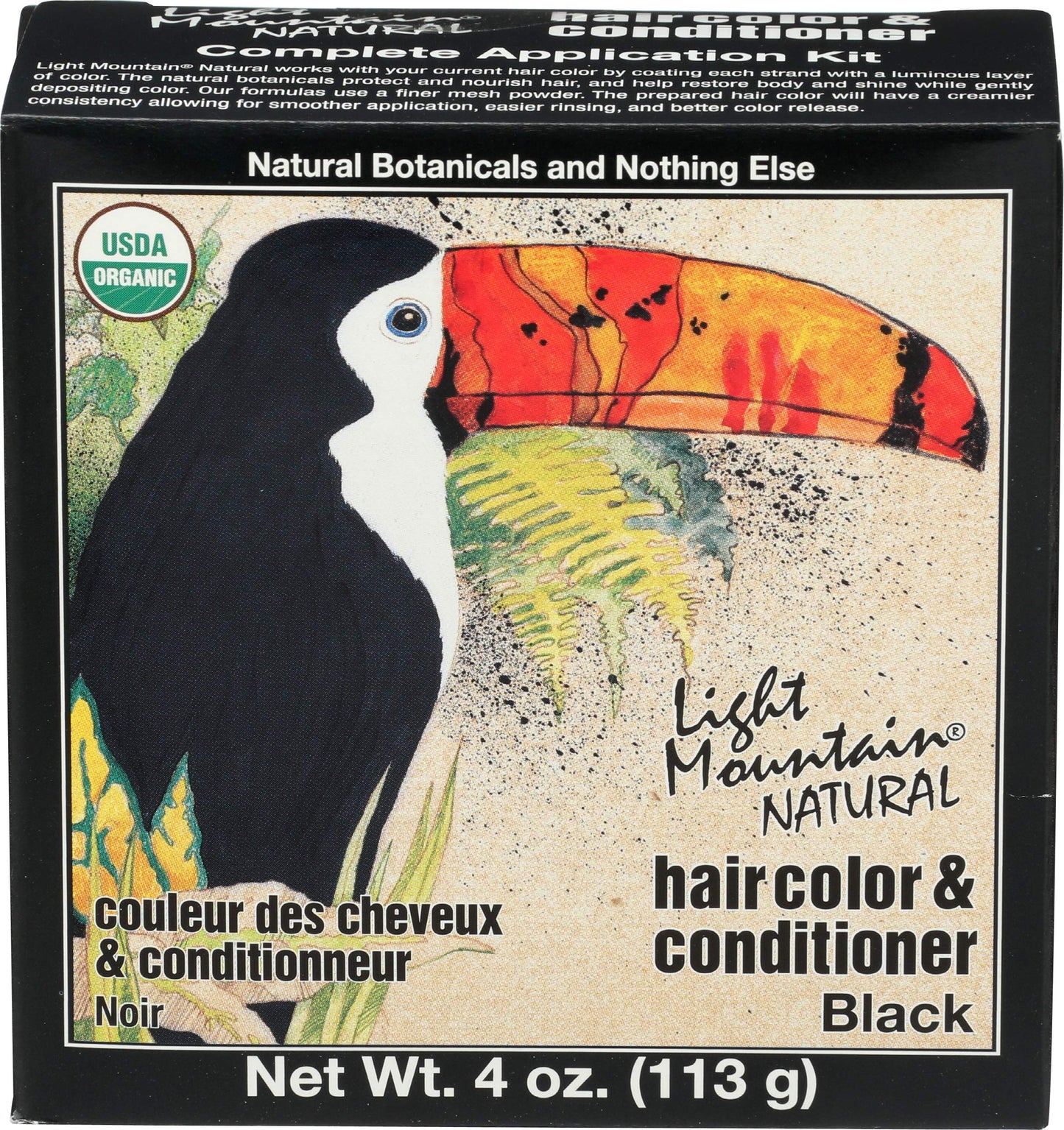Light Mountain, Hair Color Henna Black Organic, 4 Ounce