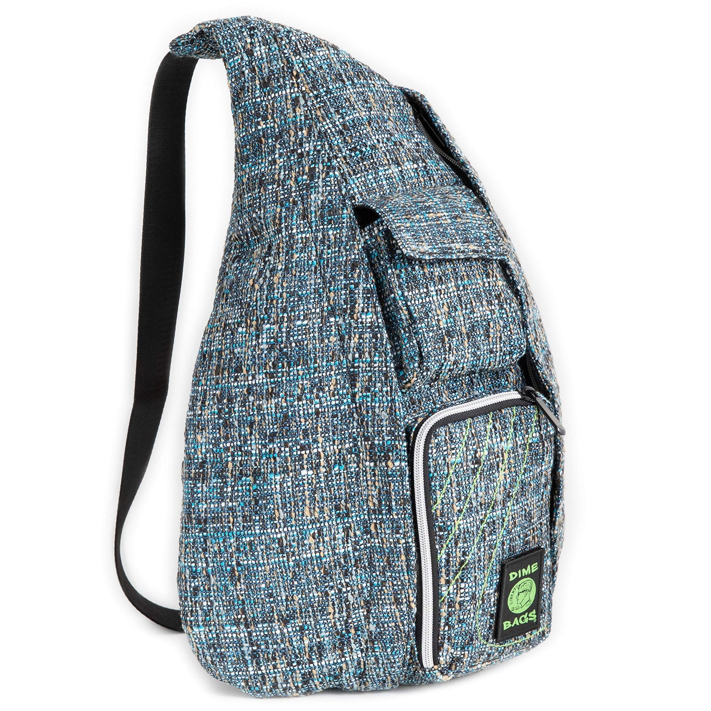 DIME BAGS Crossbody Bag, Shoulder Sling Backpack with Adjustable Single Strap, 2 Main Zipper Pockets, 7 Compartments for Storage, Durable Hempster…