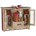 Bath and Body Gift Basket For Women and Men French Vanilla Bath & Body Collection Gift Curio, Includes Shower Gel, Bubble Bath, Body Lotion & More