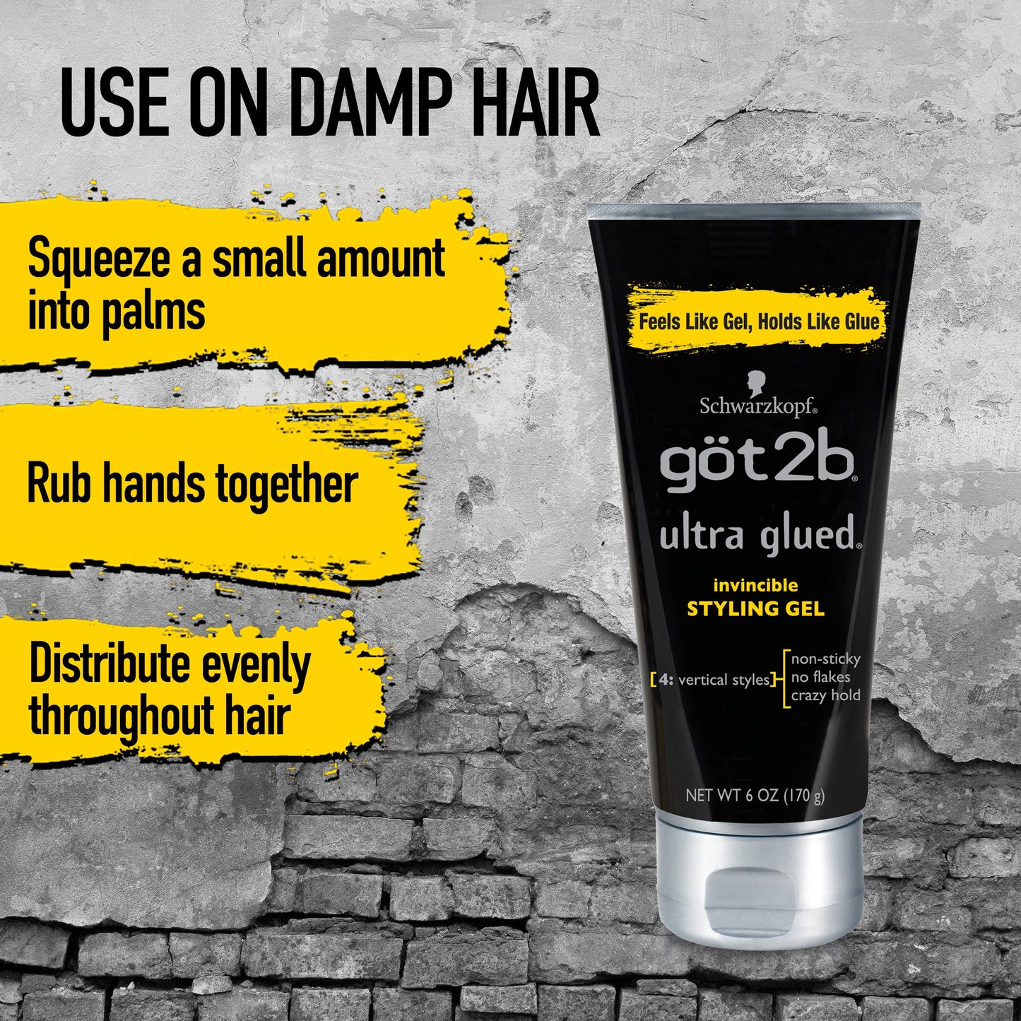 got2b Ultra Glued Invincible Styling Gel 6 oz