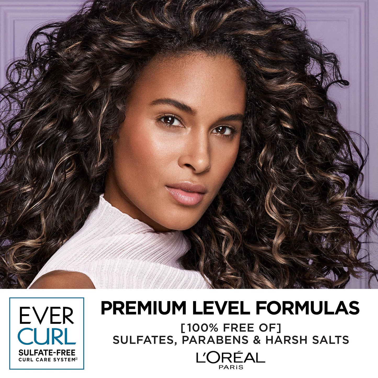 L'Oreal Paris EverCurl Sulfate Free Shampoo for Curly Hair, Lightweight, Anti-Frizz Hydration, Gentle on Curls, with Coconut Oil, 2 Count (8.5 Fl; Oz