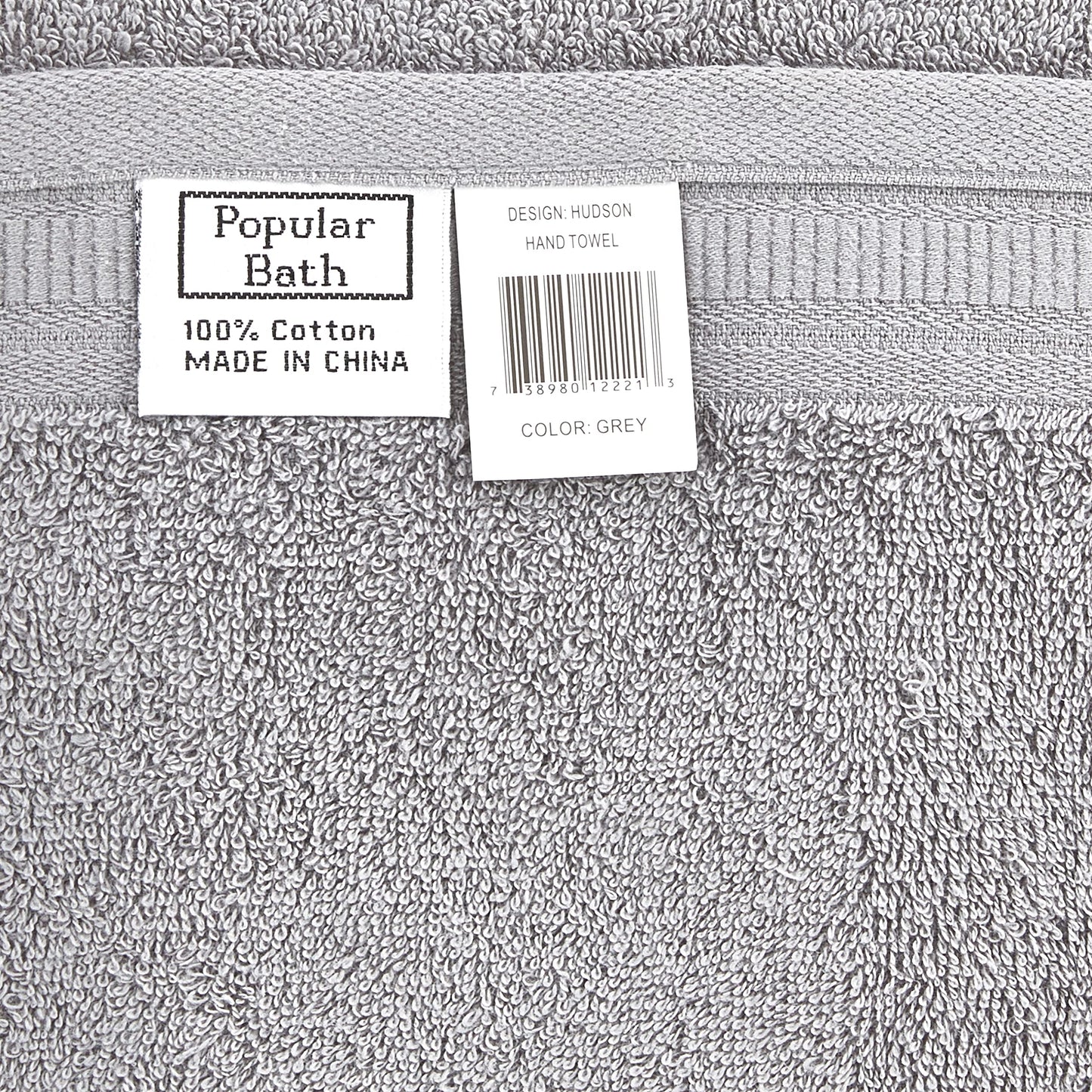Popular Bath Bath Towels, Erica Collection, 3-Piece Set, Grey