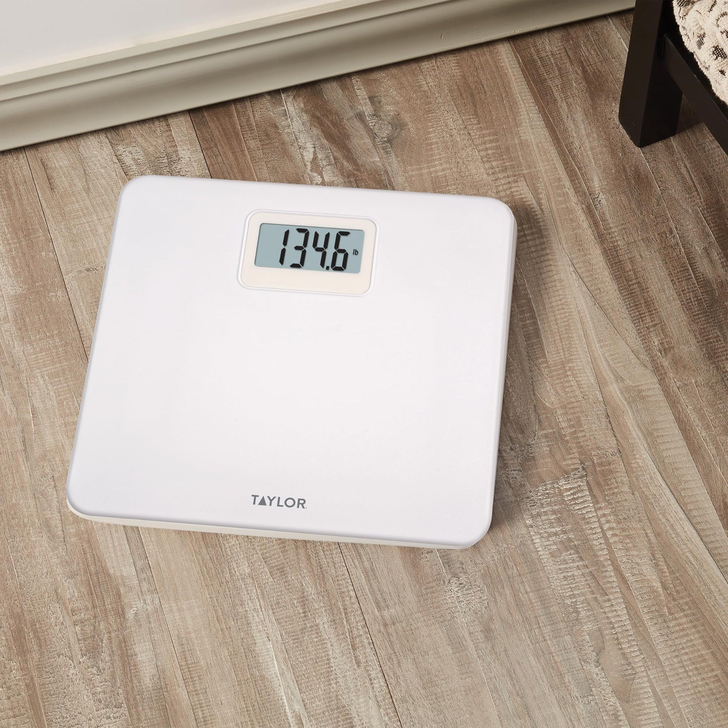Taylor Digital Plastic Bathroom Scale, Scale for Body Weight, White