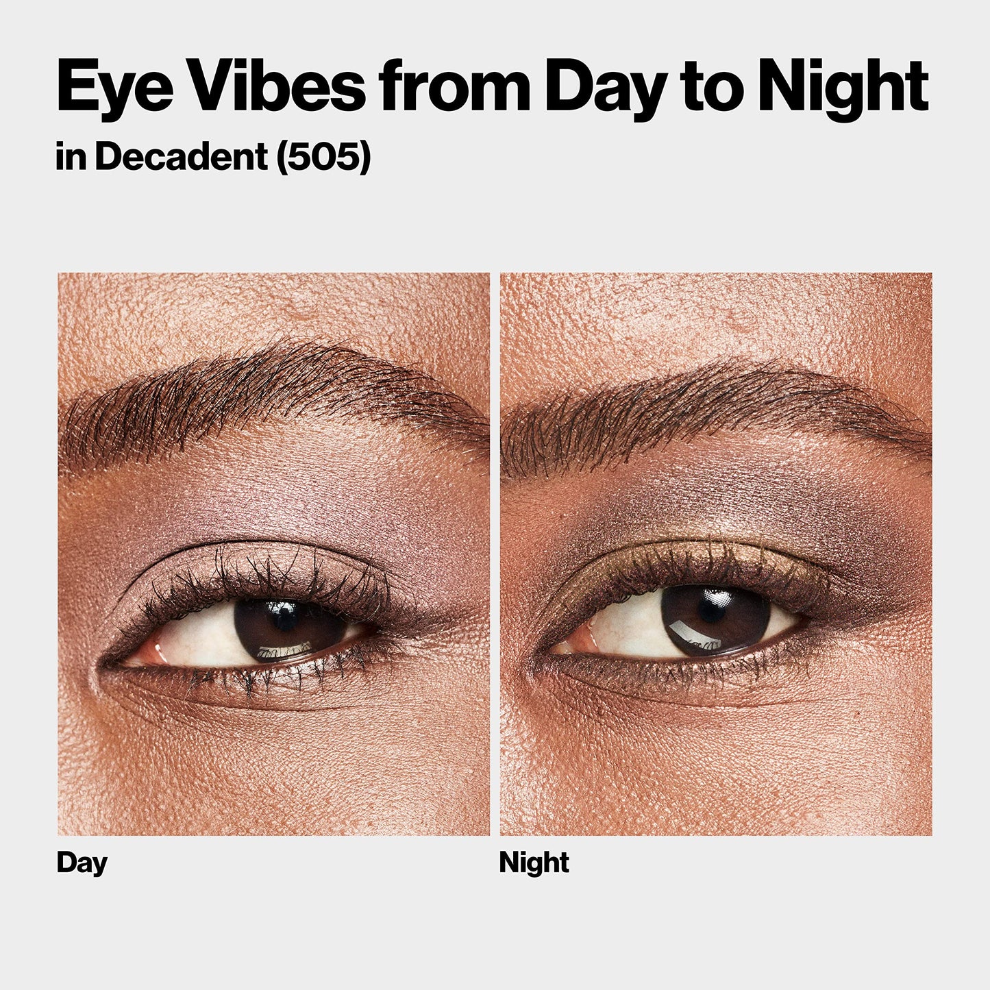 Revlon ColorStay Day to Night Eyeshadow Quad Palette with Transitional Shades, Stocking Stuffer for Her, Buttery Soft Feel, 505 Decadent, 0.16 Oz