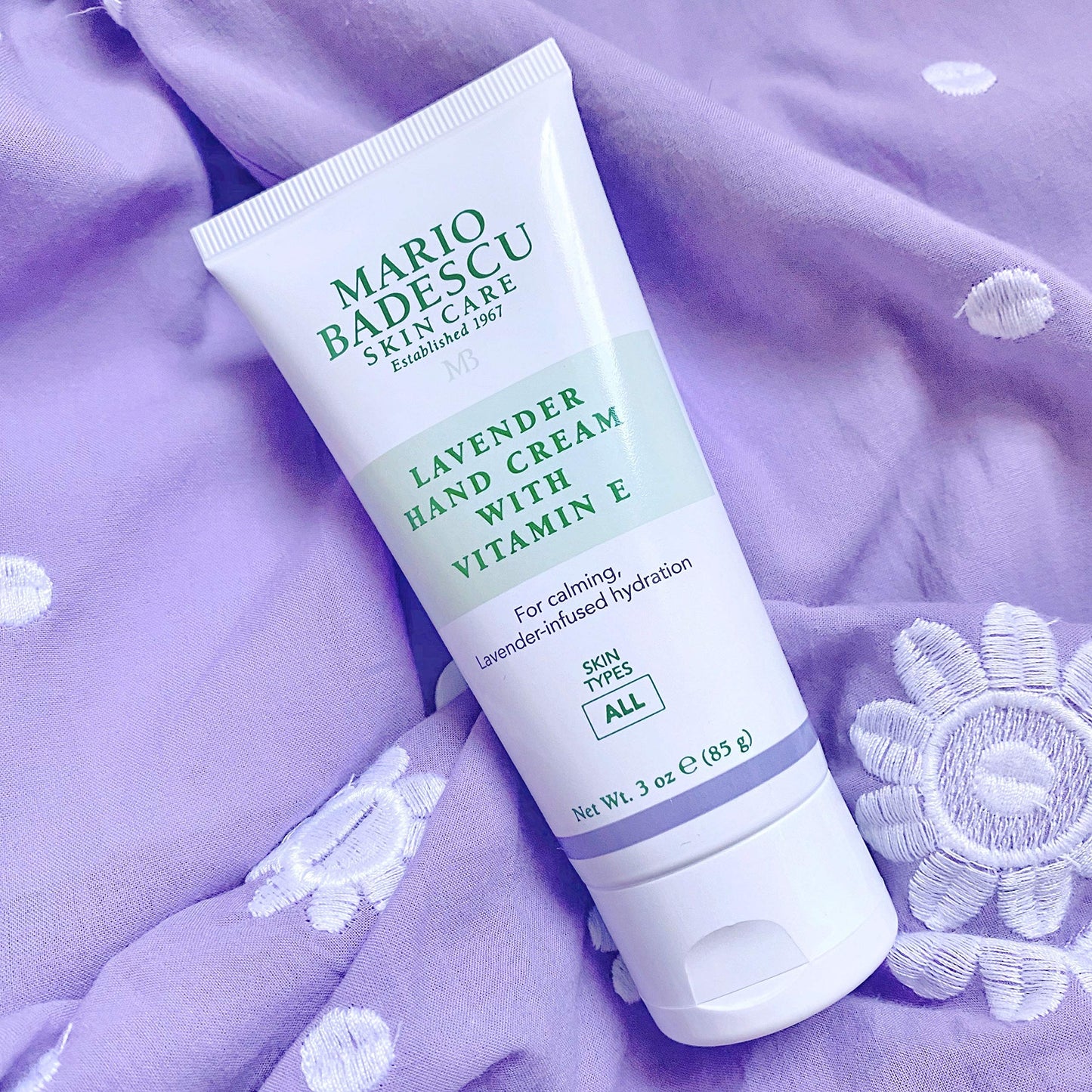 Mario Badescu Lavender Hand Cream with Vitamin E for Dry Cracked Hands, Lightweight, Fast-Absorbing Moisturizing Lotion for Dry Skin, Soothing
