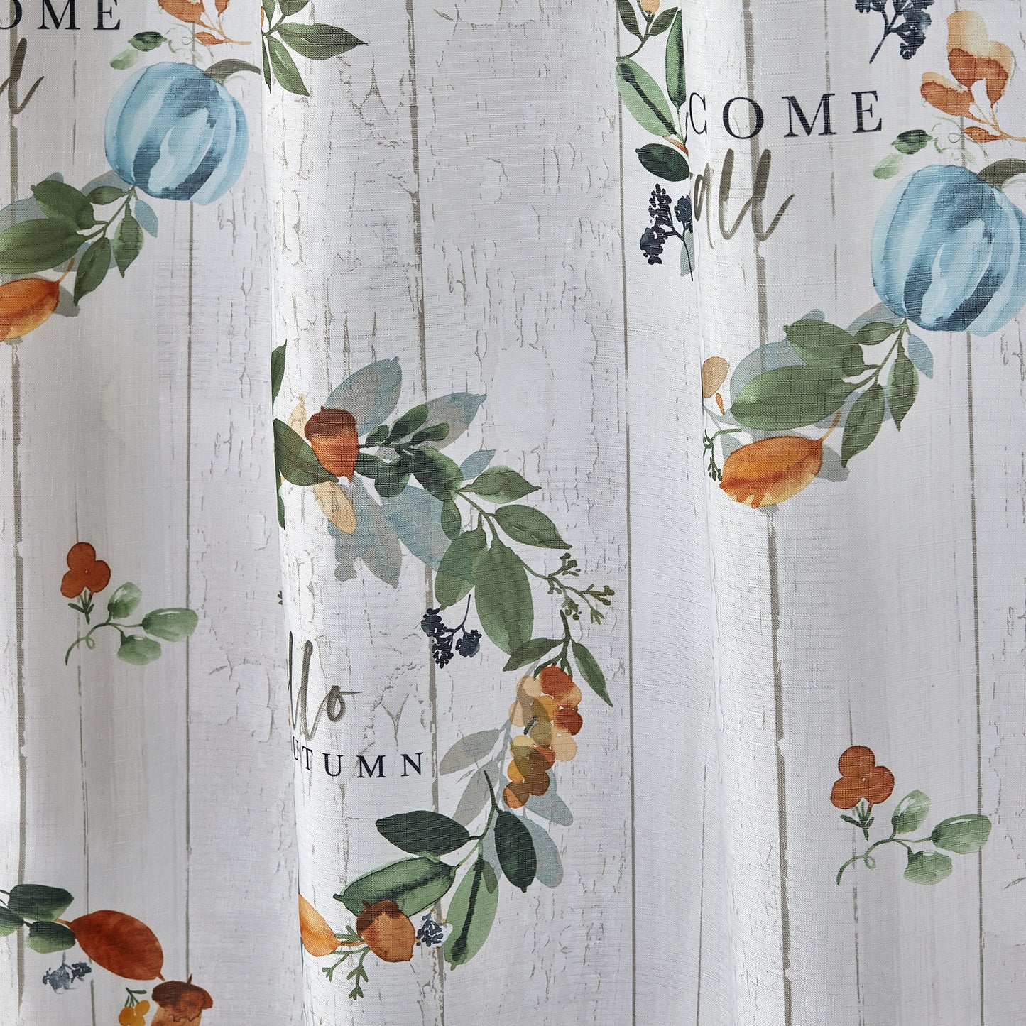 SKL Home Fall Nature's Harvest Shower Curtain, Multicolored 70.00" x 72.00"