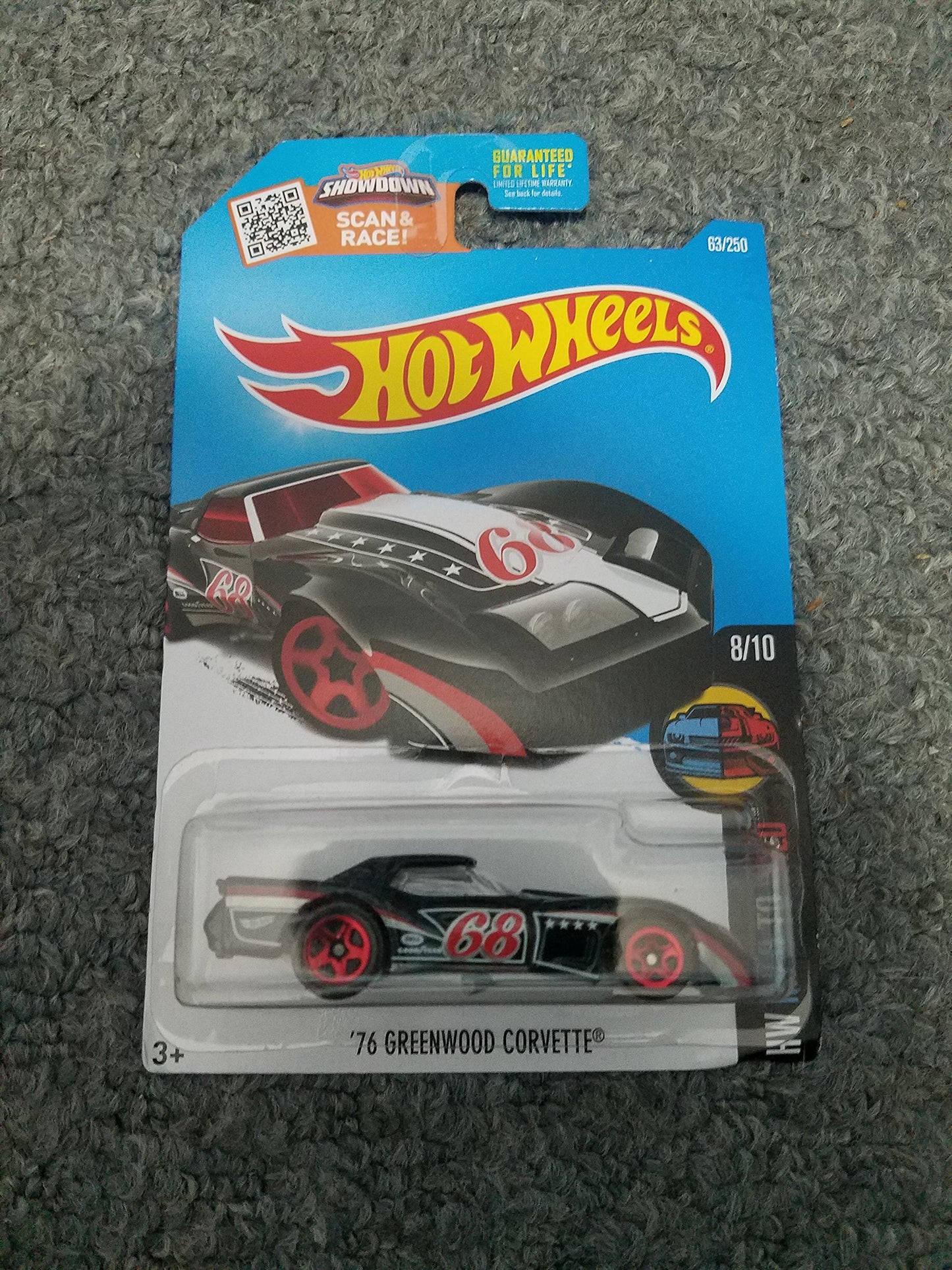 Hot Wheels 2016 HW Mild to Wild '76 Corvette Greenwood 63/250, Black