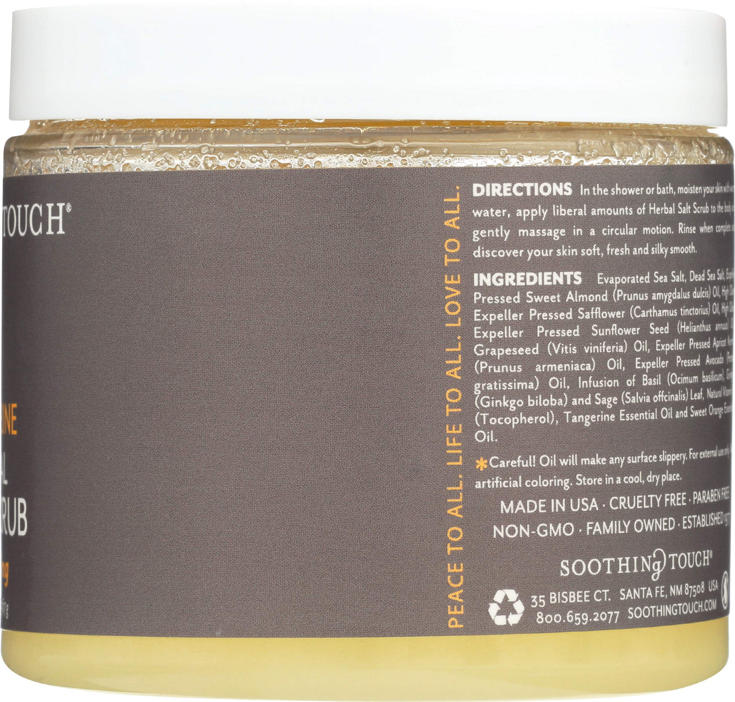 Salt Scrub; Tangerine Beauty & Personal Care Soothing Touch