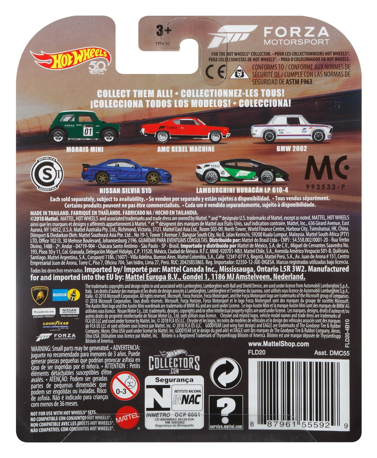 Hot Wheels 1970 AMC Rebel Machine Vehicle, 1:64 Scale