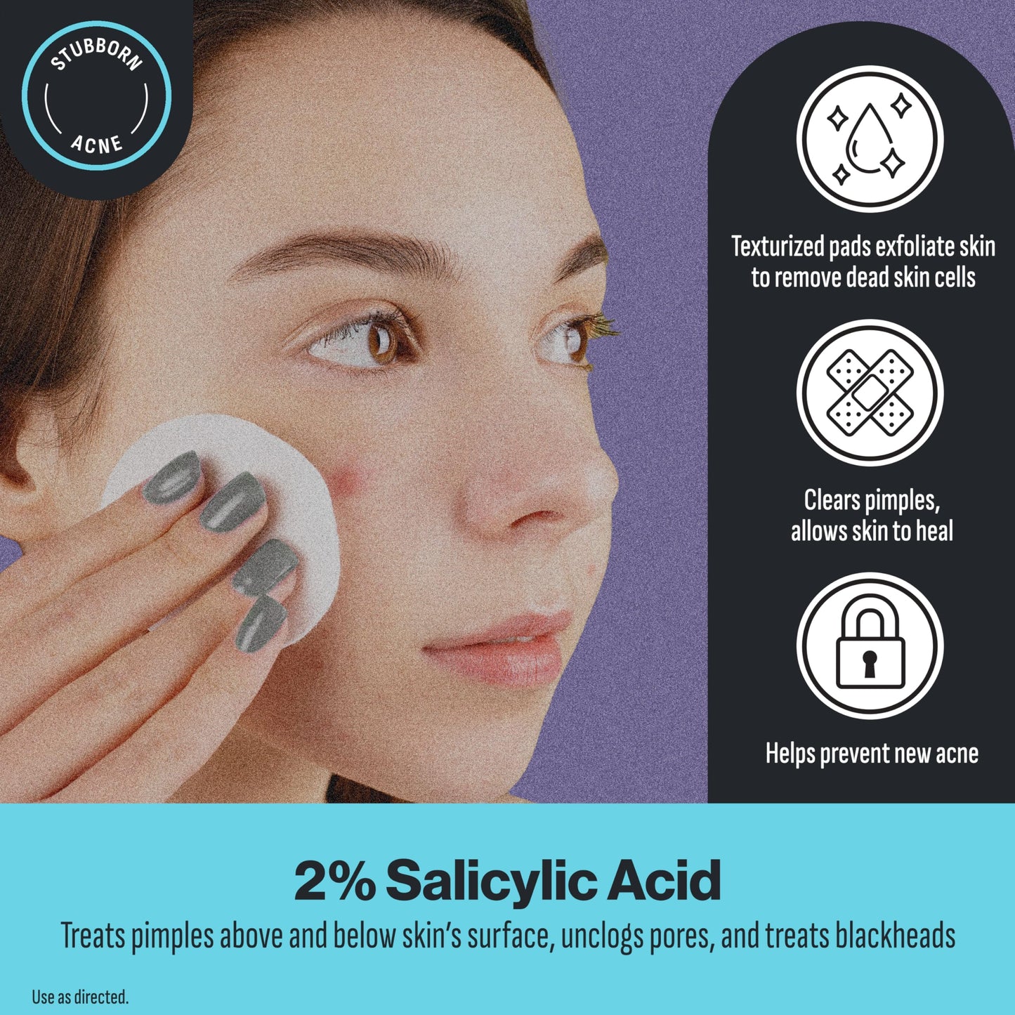 Oxy Deep Pore Acne Facial Cleansing Pads, Maximum Strength 2% Salicylic Acid Stubborn Acne Treatment, Fights Breakouts, Exfoliates, Unclogs, Treats