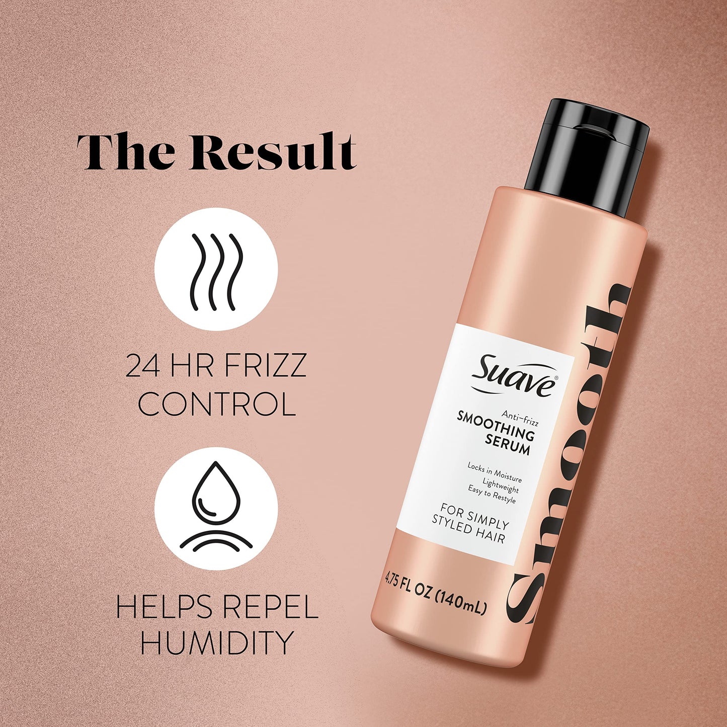 Suave Simply Styled Anti Frizz Serum, Smoothing Hair Serum For 24 Hour Hair Frizz Control 4.75 oz