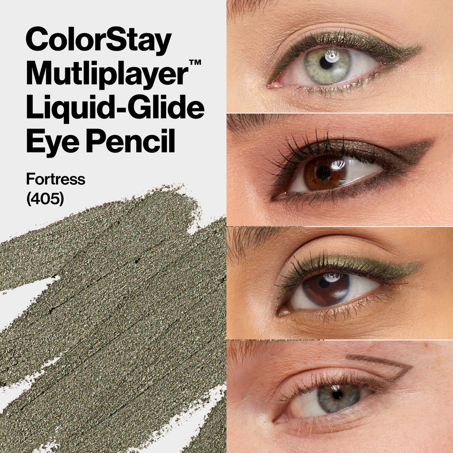 REVLON ColorStay Multiplayer Liquid-Glide Eye Pencil, Multi-Use Makeup With Blending Brush, Blends Then Sets, Creamy Texture, Waterproof