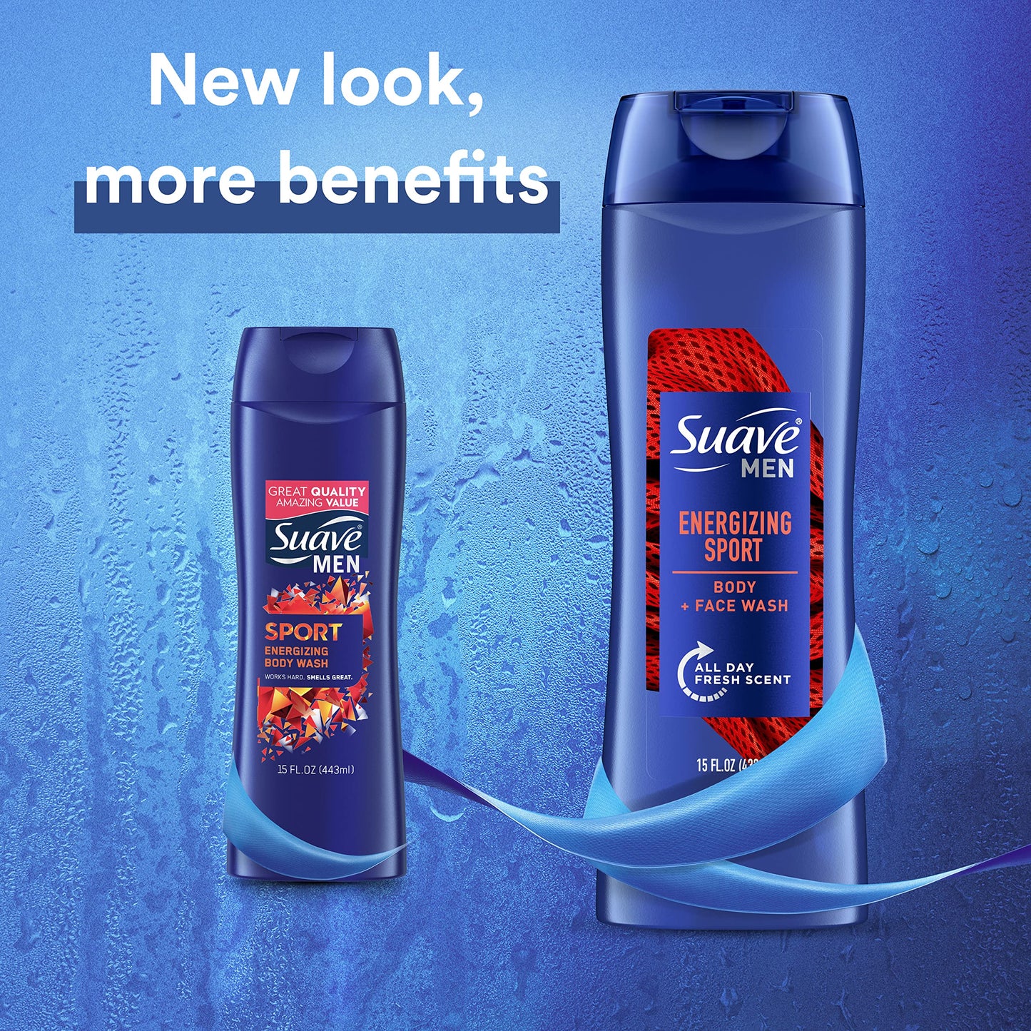 Suave Men Body Wash for Everyday Use Sport Fragrance Body Wash and Shower Gel 15 oz
