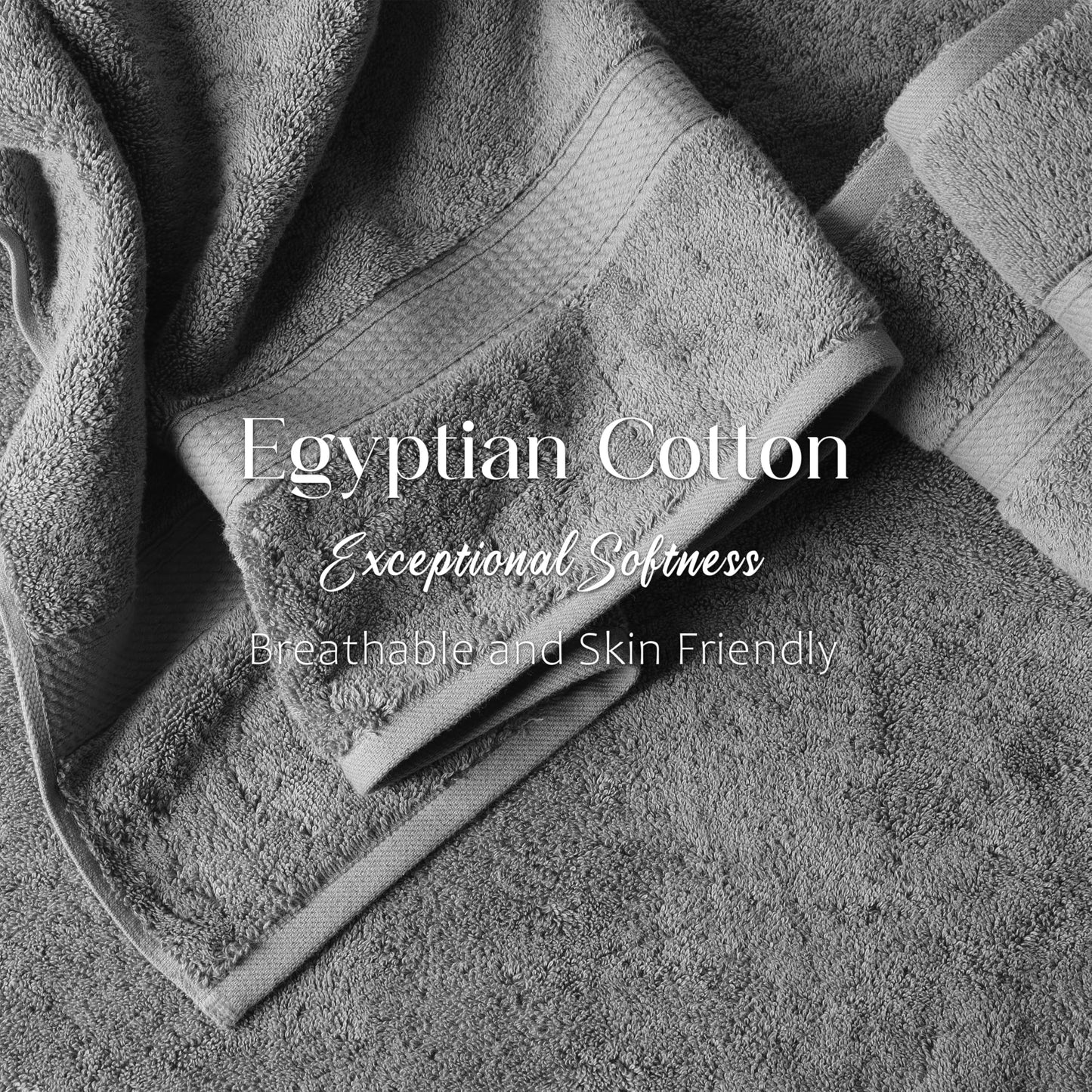 Superior Egyptian Cotton Pile Bath Towel Set of 2, Ultra Soft Luxury Towels, Thick Plush Essentials, Absorbent Heavyweight, Guest Bath, Hotel, Spa…