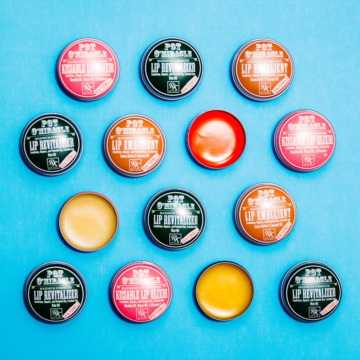 Ruby Kisses Pot O' Miracle Maximum Strength Lip Revitalizer Lip Balm (Mint-6 Pack)