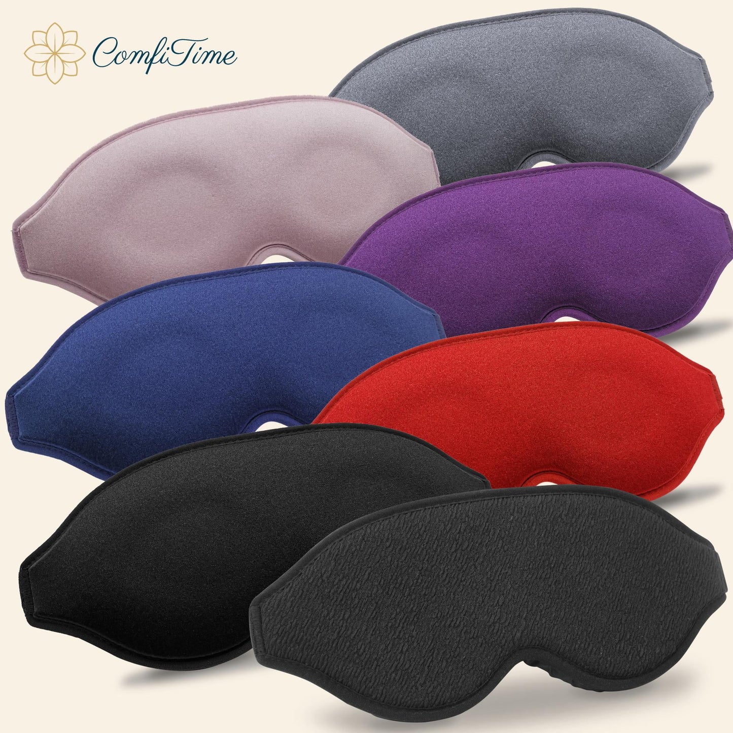 3D Sleep Mask - 100% Blackout Eye Mask for Sleeping, Eye Covers for Men and Women, Contour Blindfold with Nose Baffle, Soft & Lightweight
