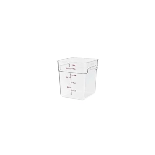 Cambro Camwear Polycarbonate Square Food Storage container, 18 Quart